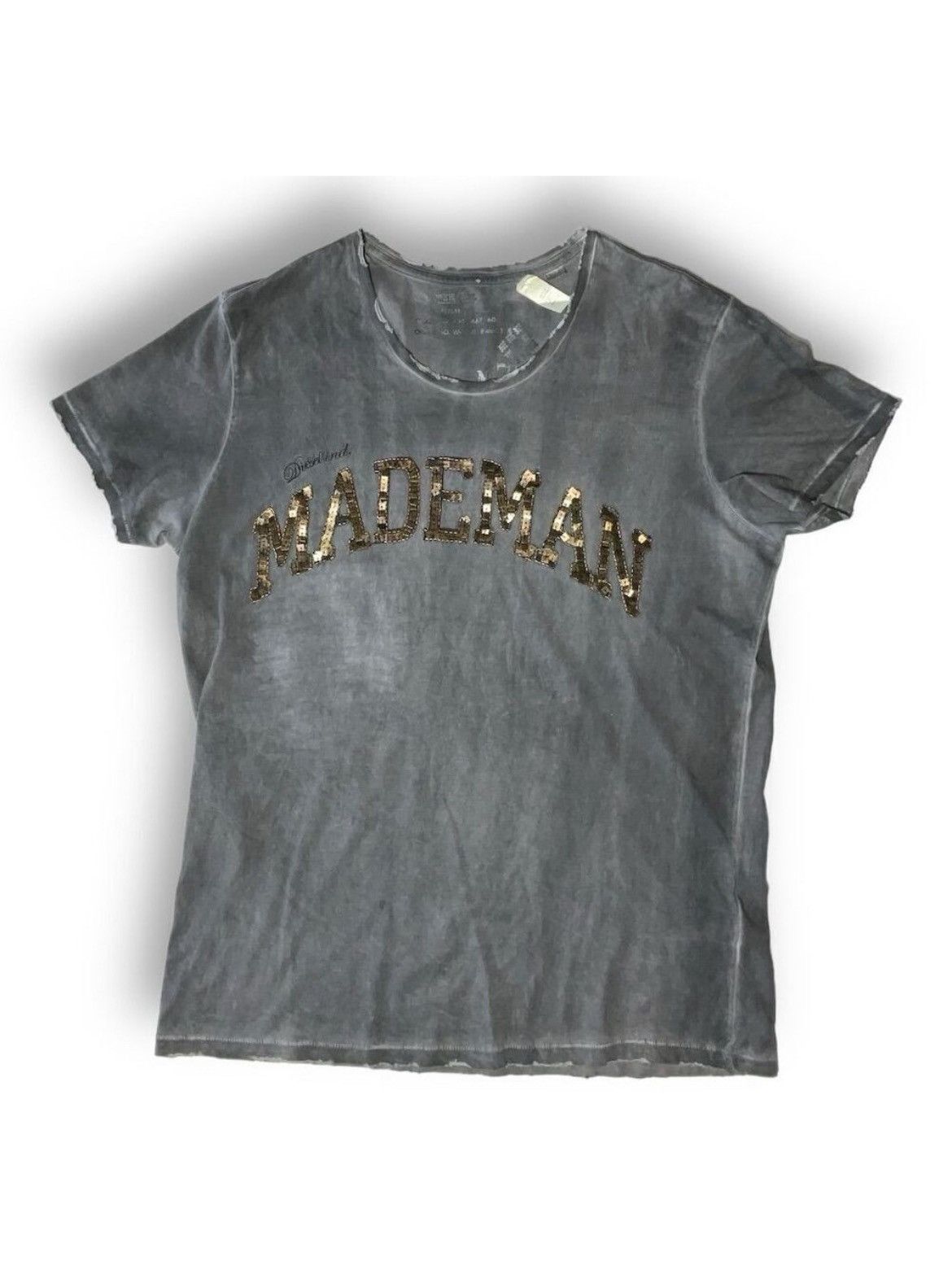 Diesel Vintage Diesel MADEMAN Sequin‎ Tee 🧨 Distressed Gray M Size US M / EU 48-50 / 2 - 1 Thumbnail