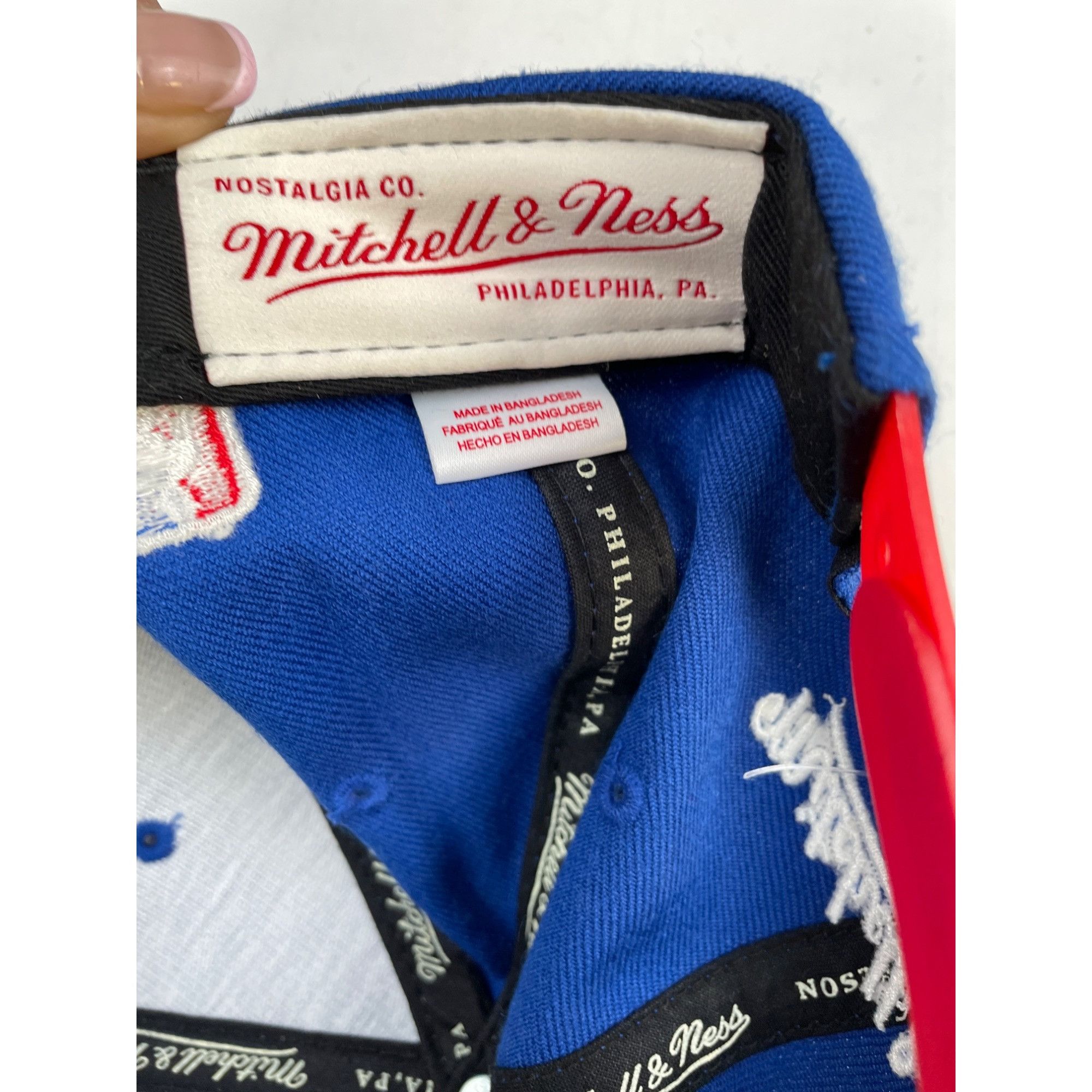 Mitchell & Ness Mitchell & Ness 76ers Blue/Red Unisex Hat / Cap Adjustable f Size ONE SIZE - 5 Thumbnail