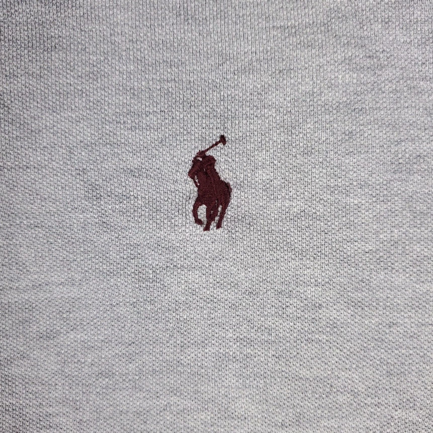 Ralph Lauren Ralph Lauren Polo Shirt Mens Medium Gray Solid Short Sleeve Button-Front Collared Cotton Polo - Classic American Brand Mens Medium Size US M / EU 48-50 / 2 - 3 Thumbnail