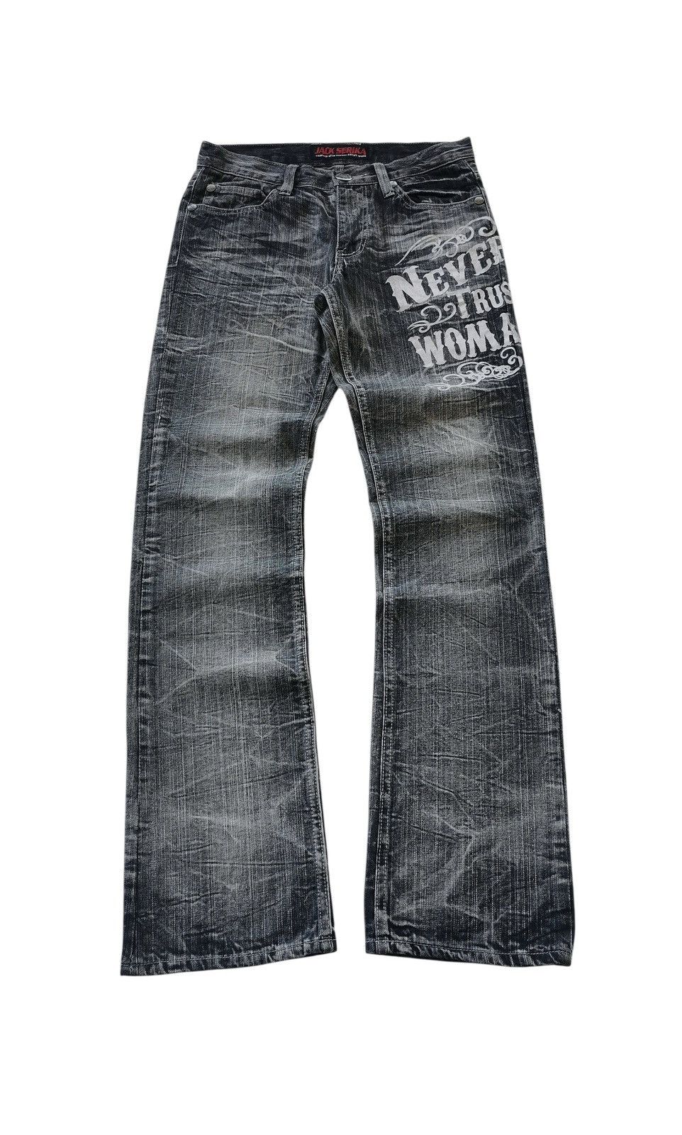 Japanese Brand Jack Serika Skullbones Jeans – Number (N)ine Inspired Size US 31 - 1 Thumbnail