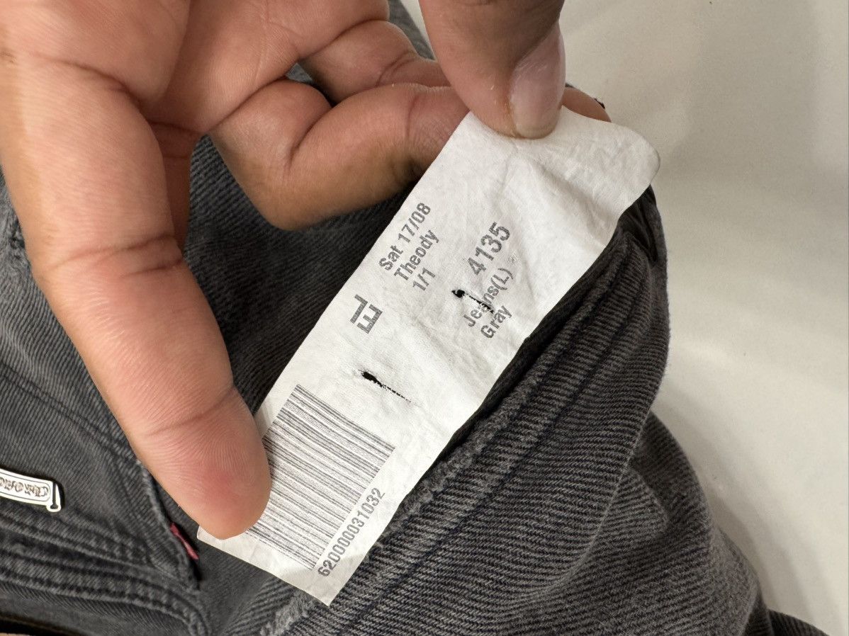 Chrome Hearts CHROME HEARTS BLACK LEATHER CROSS PATCH GREY LEVIS JEANS Size US 32 / EU 48 - 14 Thumbnail