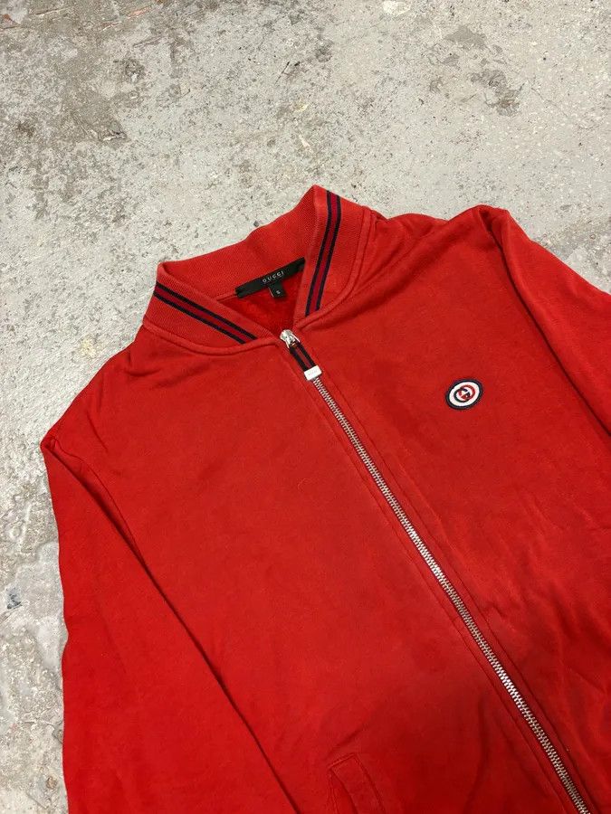 Gucci SS2008 Gucci Red Zip-up Sweater Size US S / EU 44-46 / 1 - 5 Thumbnail