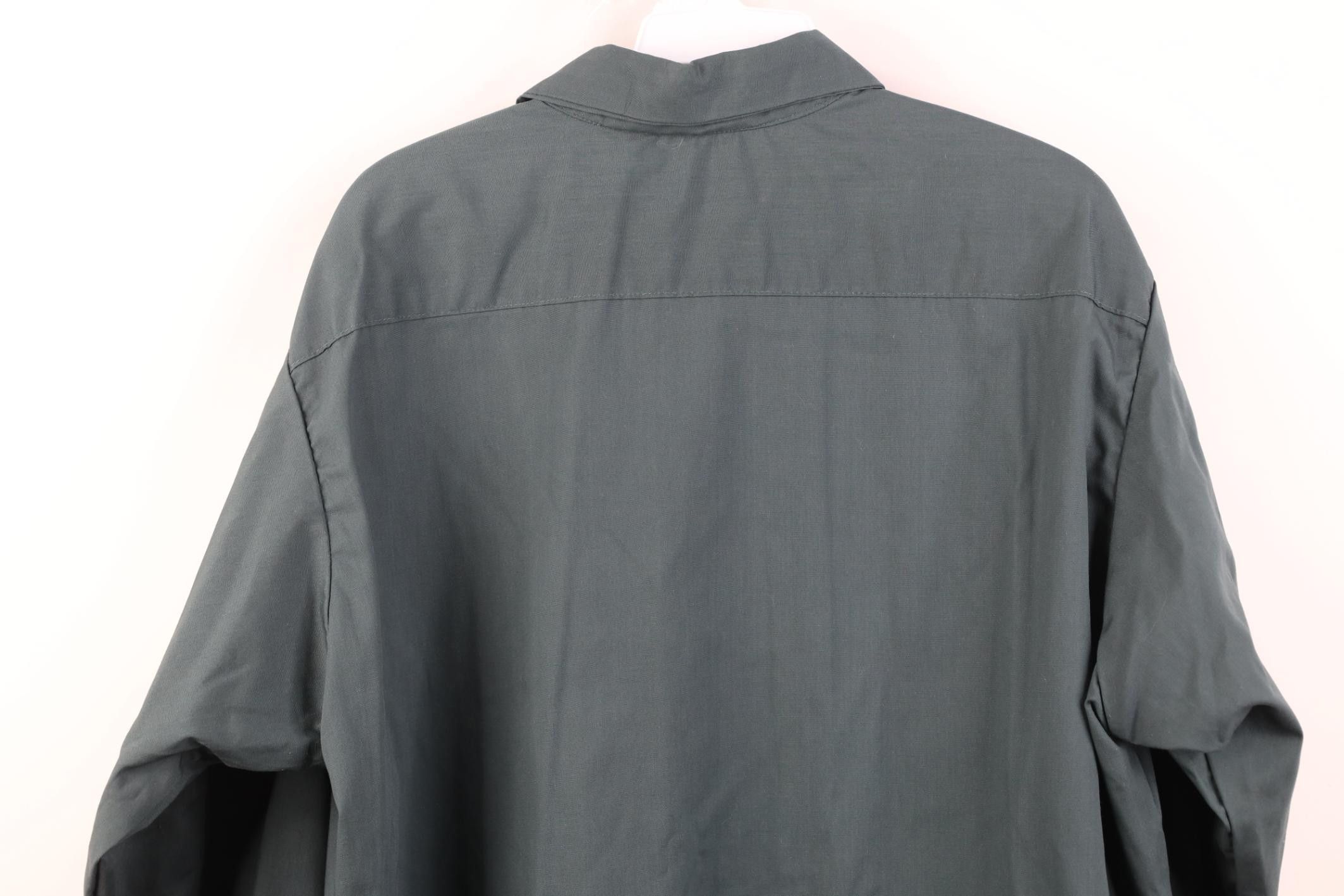 Vintage Vintage 60s 70s Workwear Mechanic Button Shirt Green USA Size US L / EU 52-54 / 3 - 10 Thumbnail