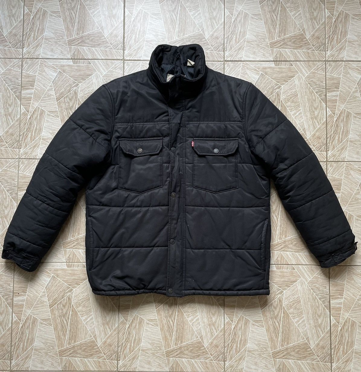 Levi's × Levi's Vintage Clothing × Vintage Y2K Vintage Thermore Levi’s Logo Puffer Down Jacket Black XL Size US XL / EU 56 / 4 - 1 Thumbnail