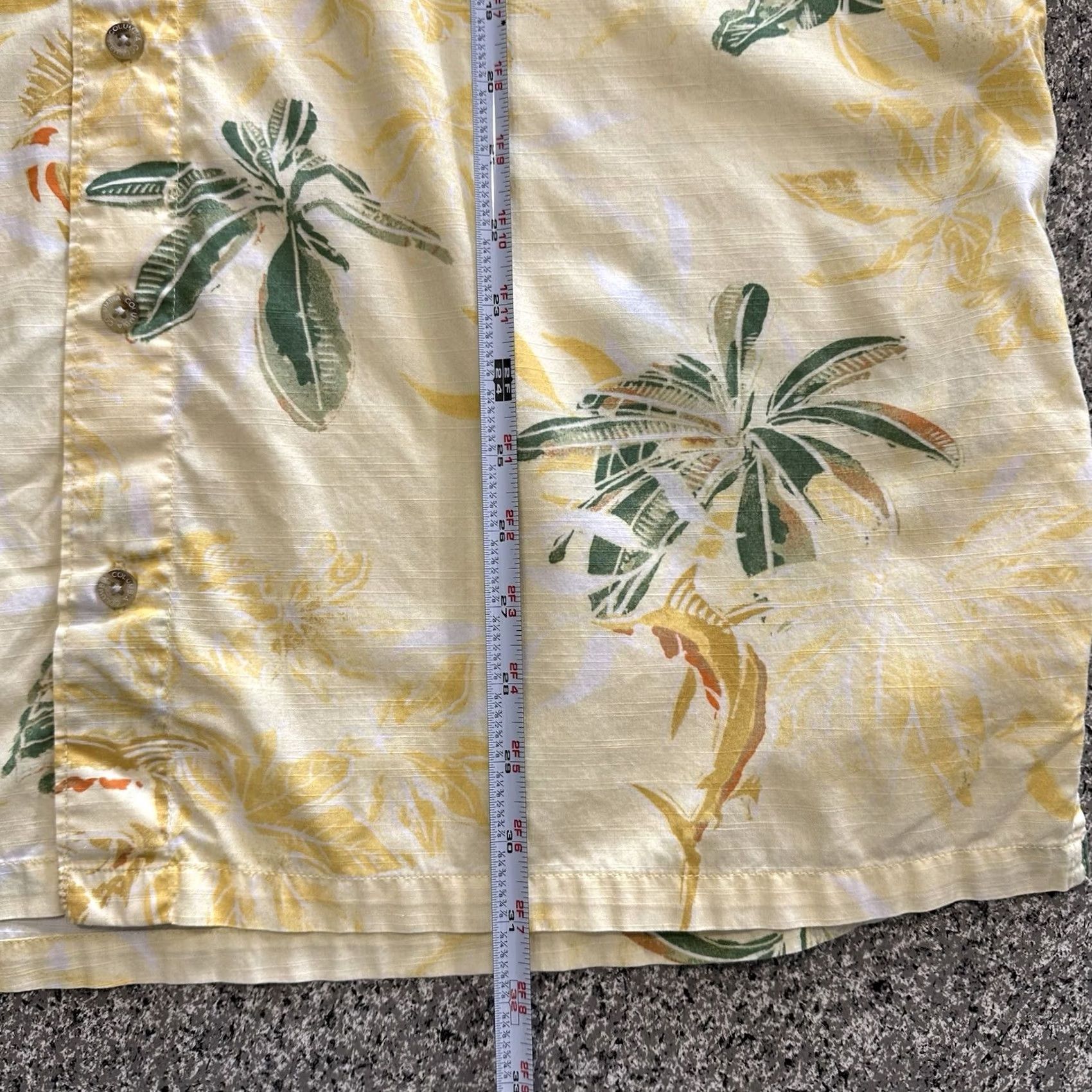 Vintage Columbia Hawaiian Shirt Mens XL Short Sleeve Button-Up Floral Yellow Outdoor Casual Size US XL / EU 56 / 4 - 5 Thumbnail