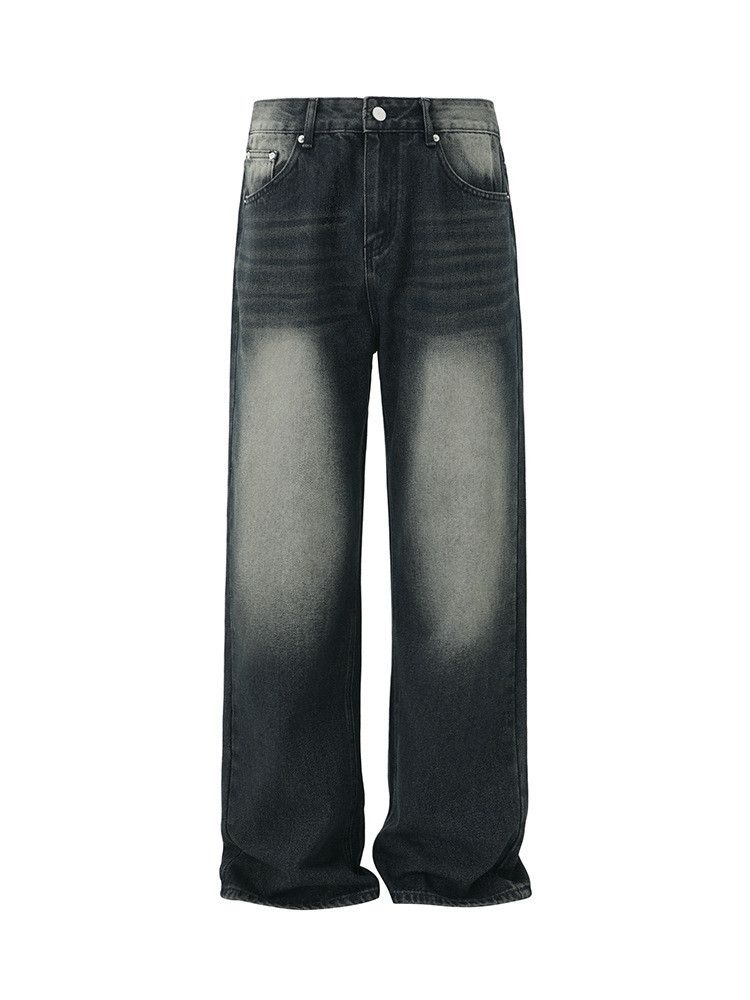 Japanese Brand Retro loose wide leg straight leg jeans Size US 32 / EU 48 - 4 Thumbnail