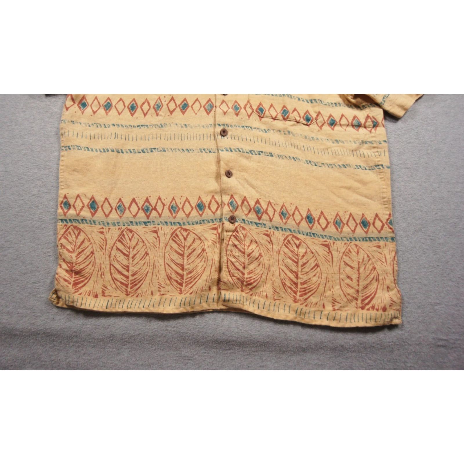 The Territory Ahead The Territory Ahead Shirt Mens Medium Yellow Button Down Linen Southwestern Size US M / EU 48-50 / 2 - 3 Thumbnail