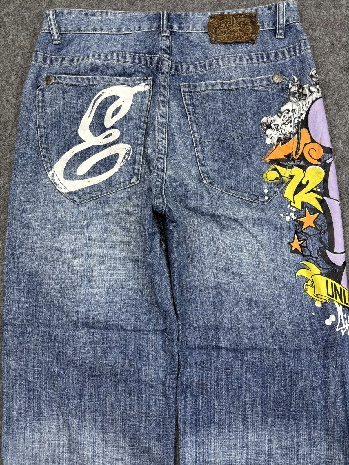 Ecko Unltd. 💥Baggy💥Ecko Spell Out Rapper Denim F834 Size US 33 - 10 Thumbnail