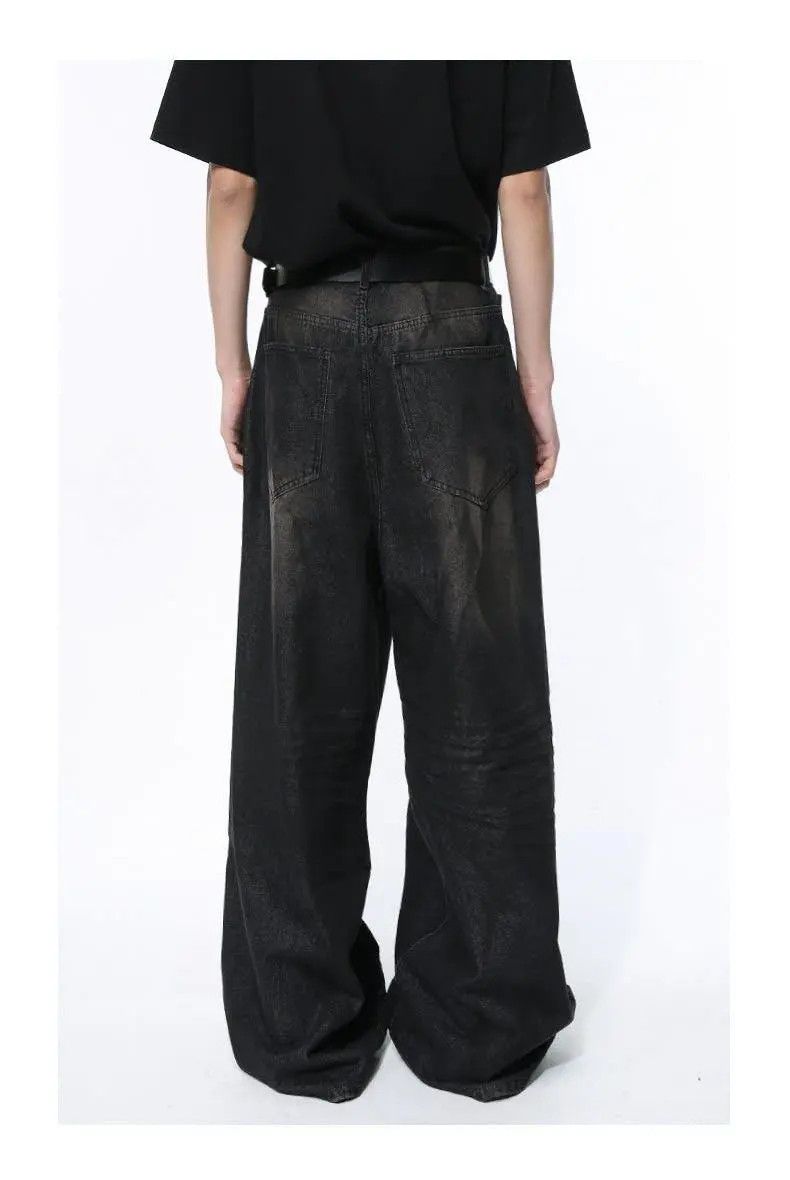 Japanese Brand × Jean Distressed Baggy Wide Leg Flared Denim Jeans Size US 28 / EU 44 - 1 Thumbnail