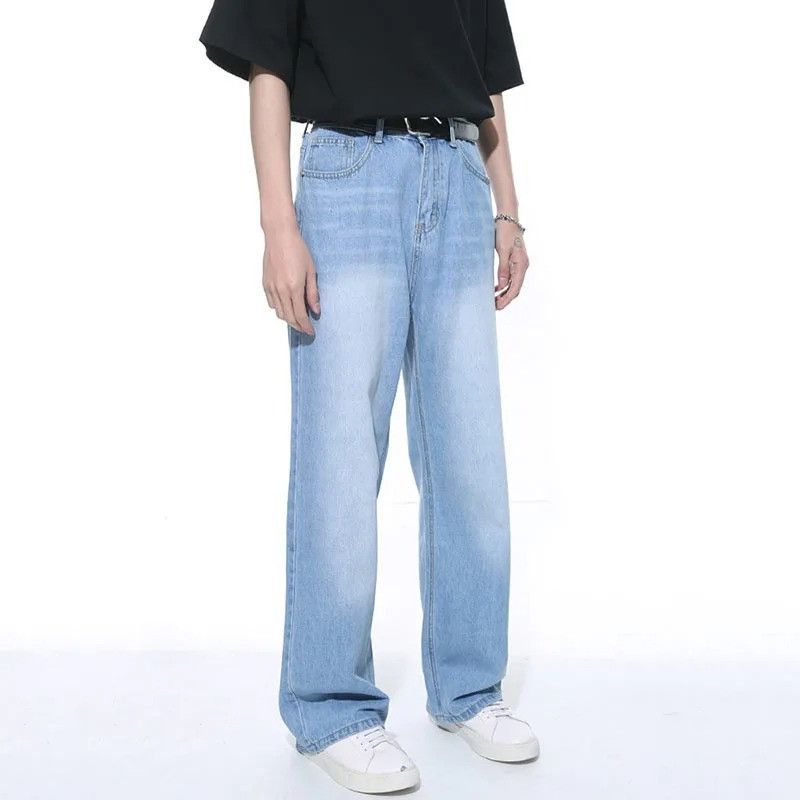 Jean Vintage Straight Wide Leg Street Jeans Size US 32 / EU 48 - 2 Thumbnail