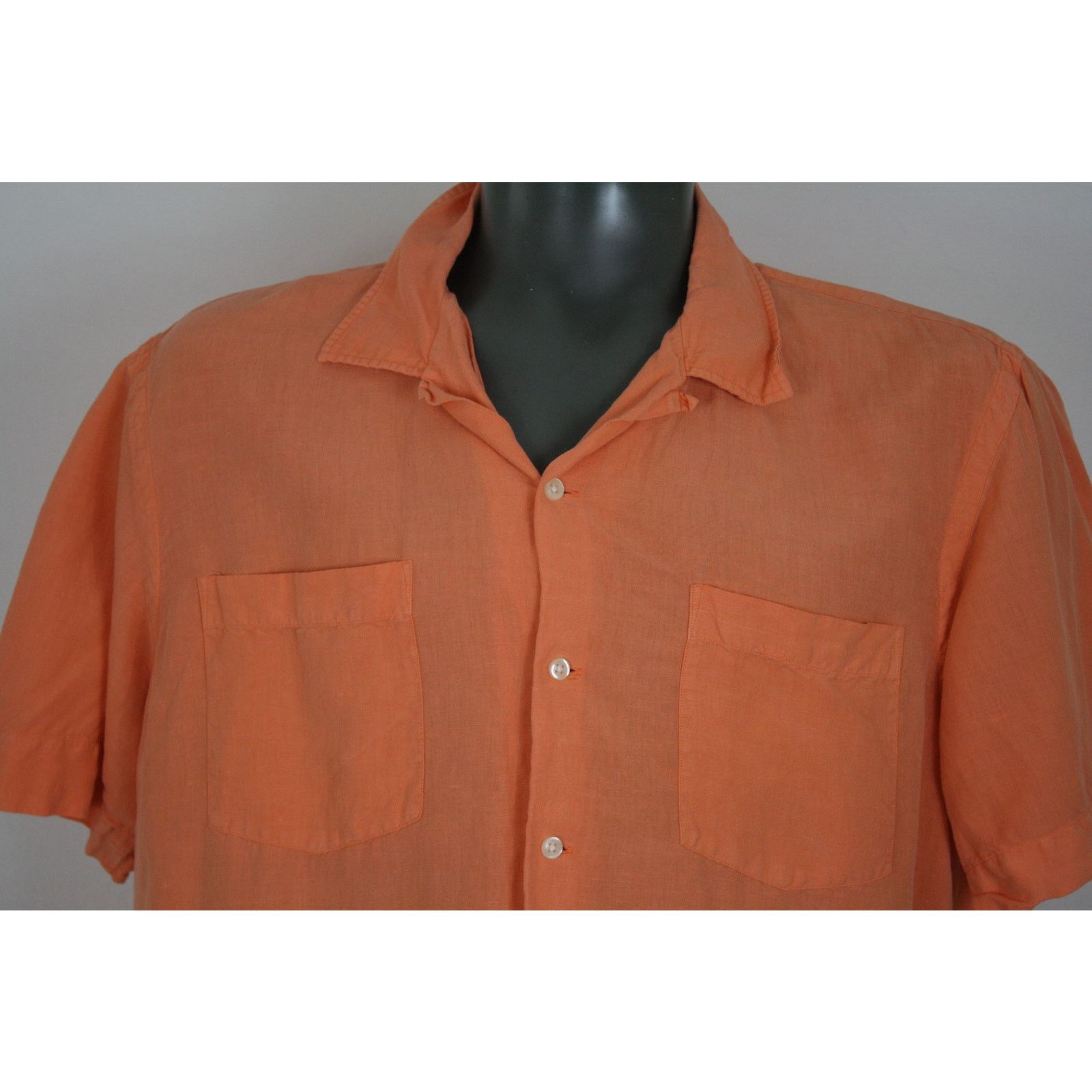Polo Ralph Lauren Polo Ralph Lauren Silk Linen Loop Collar Camp Shirt XL Size US XL / EU 56 / 4 - 7 Thumbnail