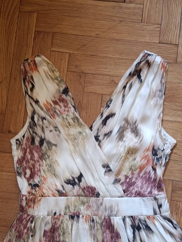 Esprit Esprit Wrap Satin Dress Floral Print 36 – Ecovero Viscose Size XS / US 0-2 / IT 36-38 - 2 Thumbnail