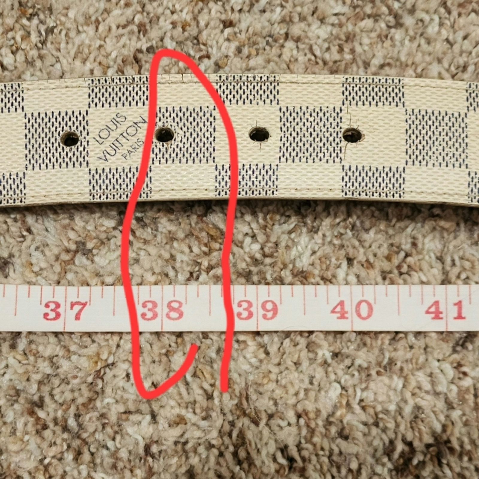 Louis Vuitton Louis Vuitton Damier Azur Canvas Voyage Belt 100/40 Size ONE SIZE - 15 Thumbnail