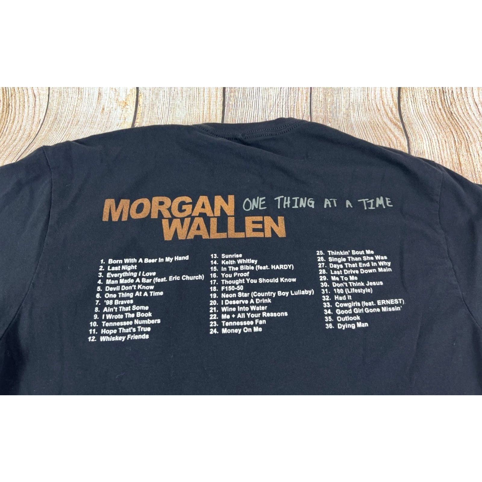 Vintage Morgan Wallen One Thing At A Time Tour T Shirt L Unisex Adults Short Sleeve Black Music Size L Size US L / EU 52-54 / 3 - 3 Thumbnail