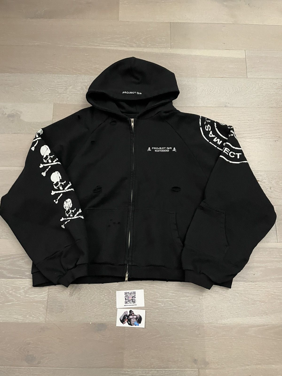 PROJECT G/R Project G/R x Mastermind Reconstructed Folded Zip Hoodie Size US M / EU 48-50 / 2 - 2 Thumbnail
