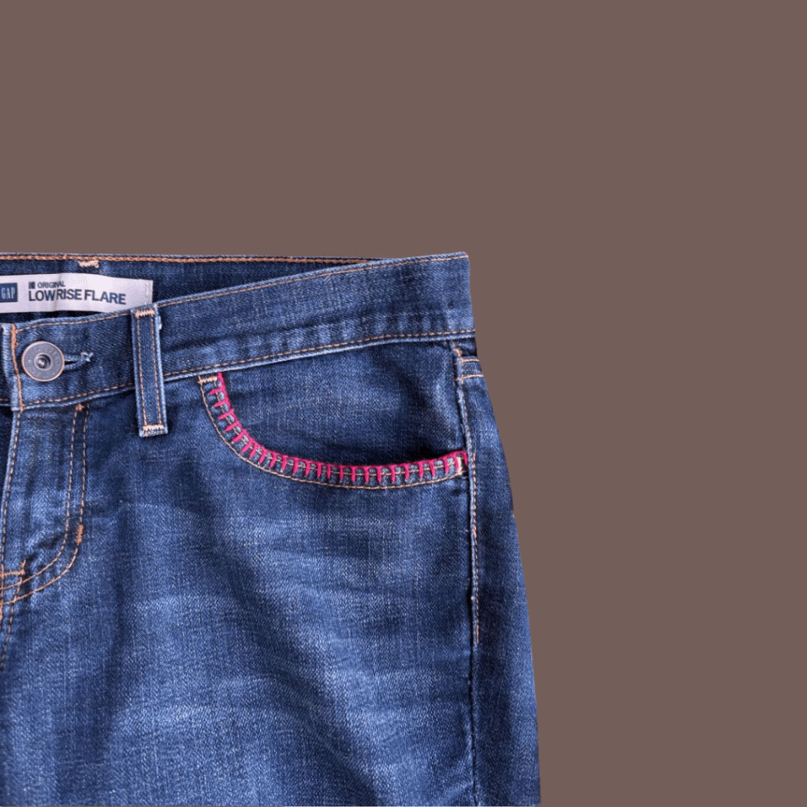 Gap VTG Y2K Flare Jeans | GAP Embroidered Boho | Size 6 Size 28" / US 6 / IT 42 - 7 Thumbnail