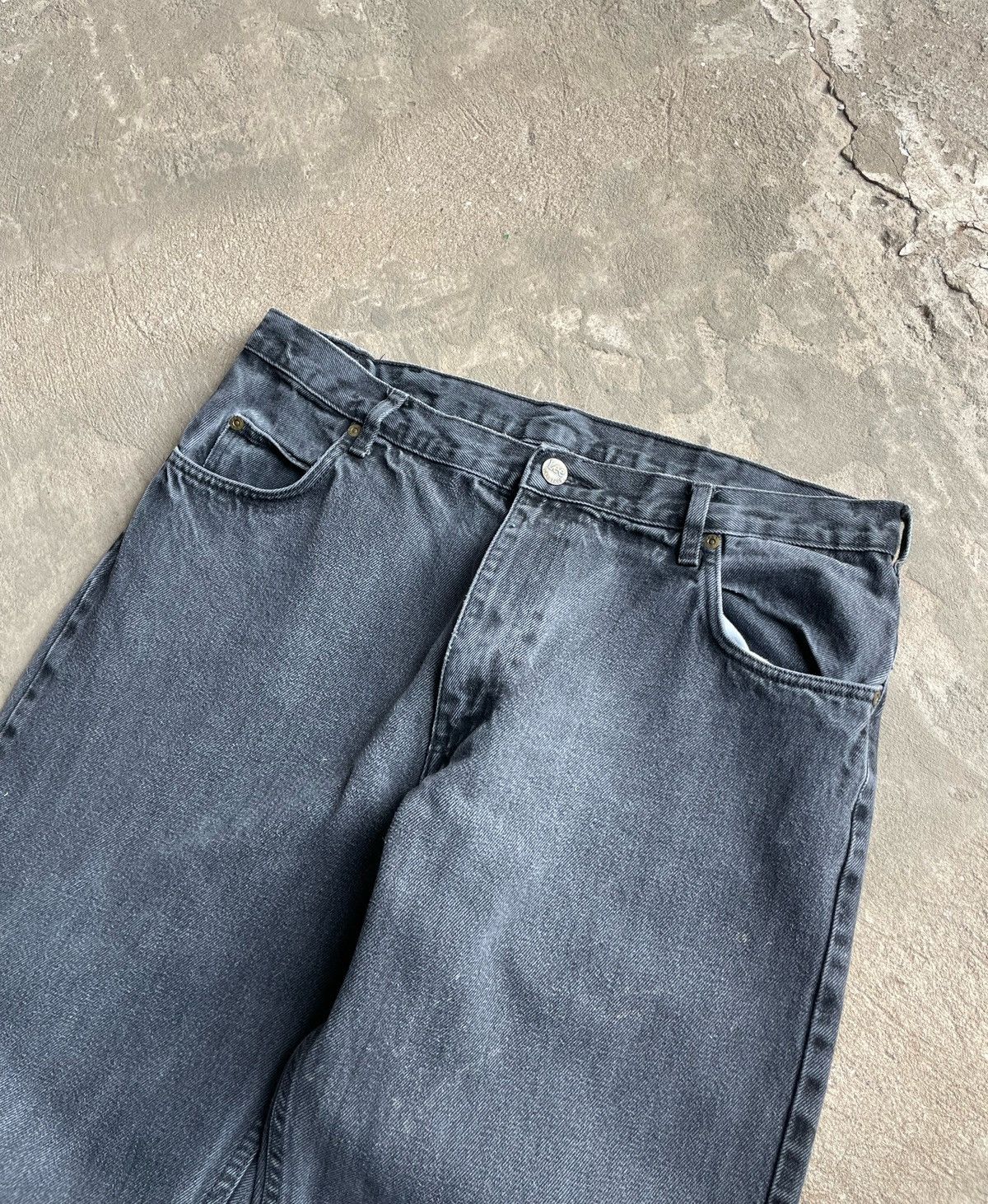 Japanese Brand Vintage Y2K Faded Baggy Skater Cyber Grunge Jeans Balenciaga Size US 34 / EU 50 - 4 Thumbnail