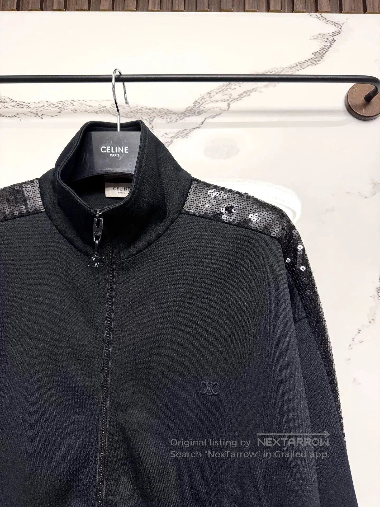Celine celine black scaled jacket with luxurious details. Size US S / EU 44-46 / 1 - 2 Thumbnail