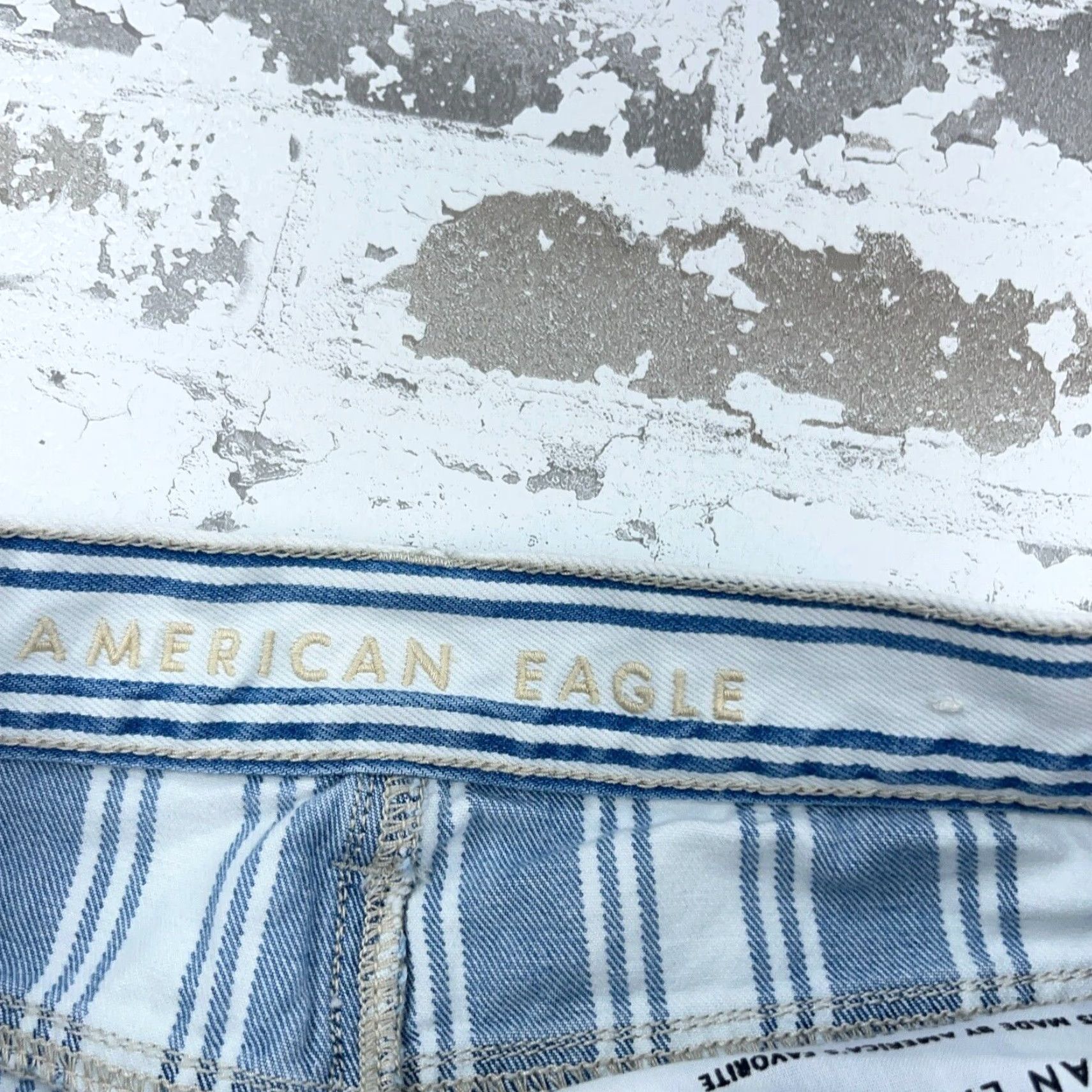 American Eagle Outfitters American Eagle Jeans Women Mom Jean Straight Leg Striped High Rise Denim Boho 2 Size 26" / US 2 / IT 38 - 6 Thumbnail