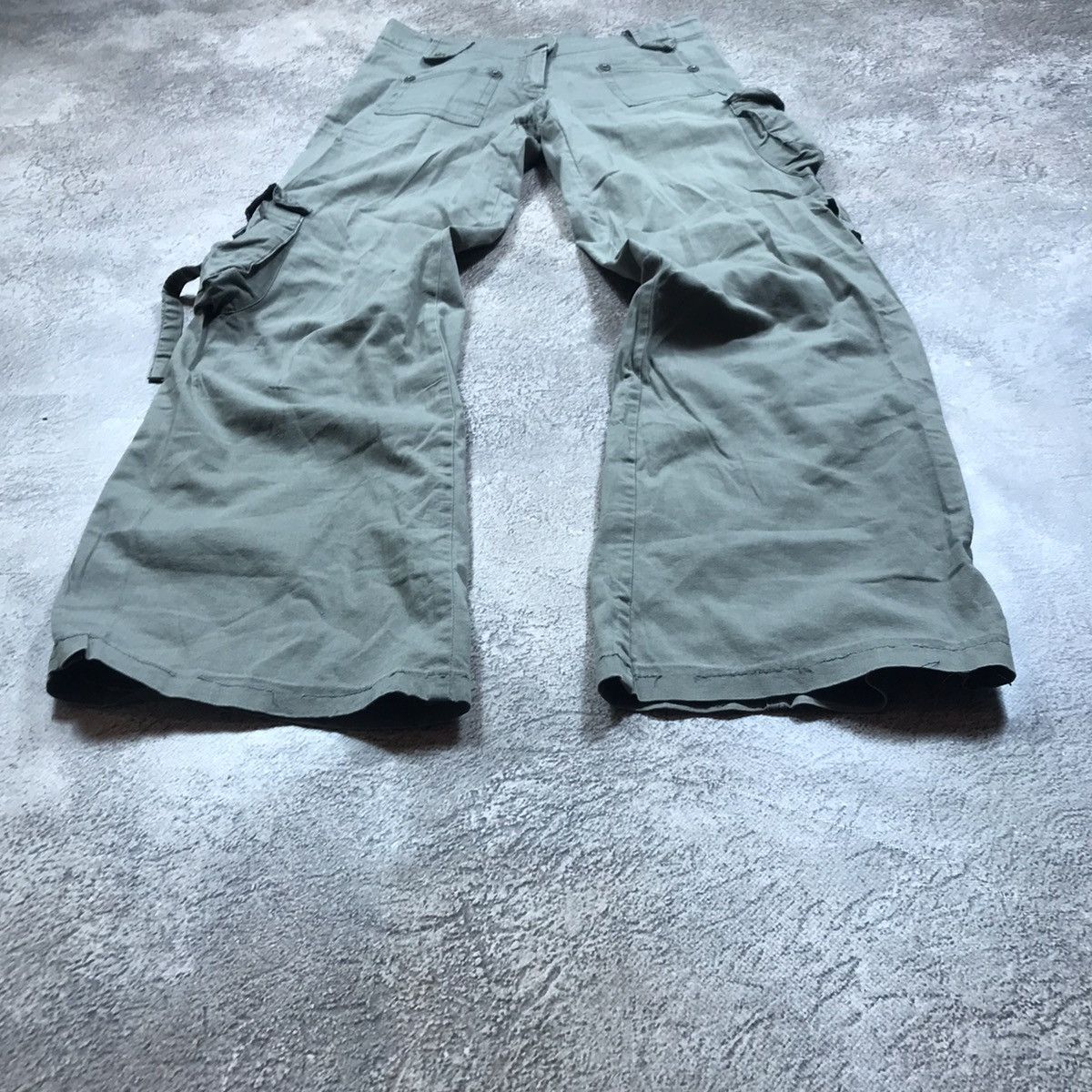 Vintage Vintage 90s Baggy Cargo Pants Parachute Flared Grunge 29 Size 29" - 1 Thumbnail