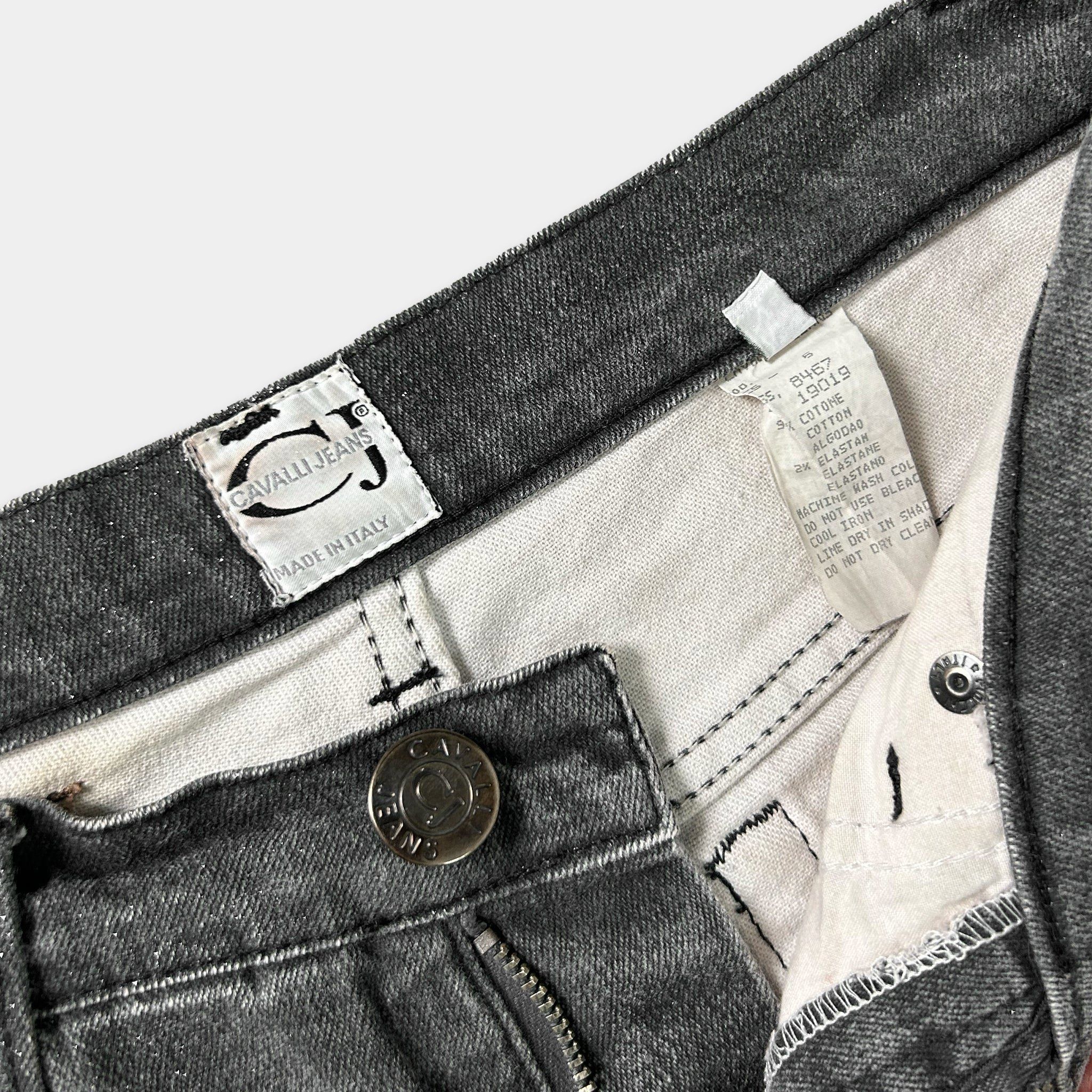 Just Cavalli Just Cavalli 2000's Shiny Grey Denim Jeans Size US 27 - 3 Thumbnail