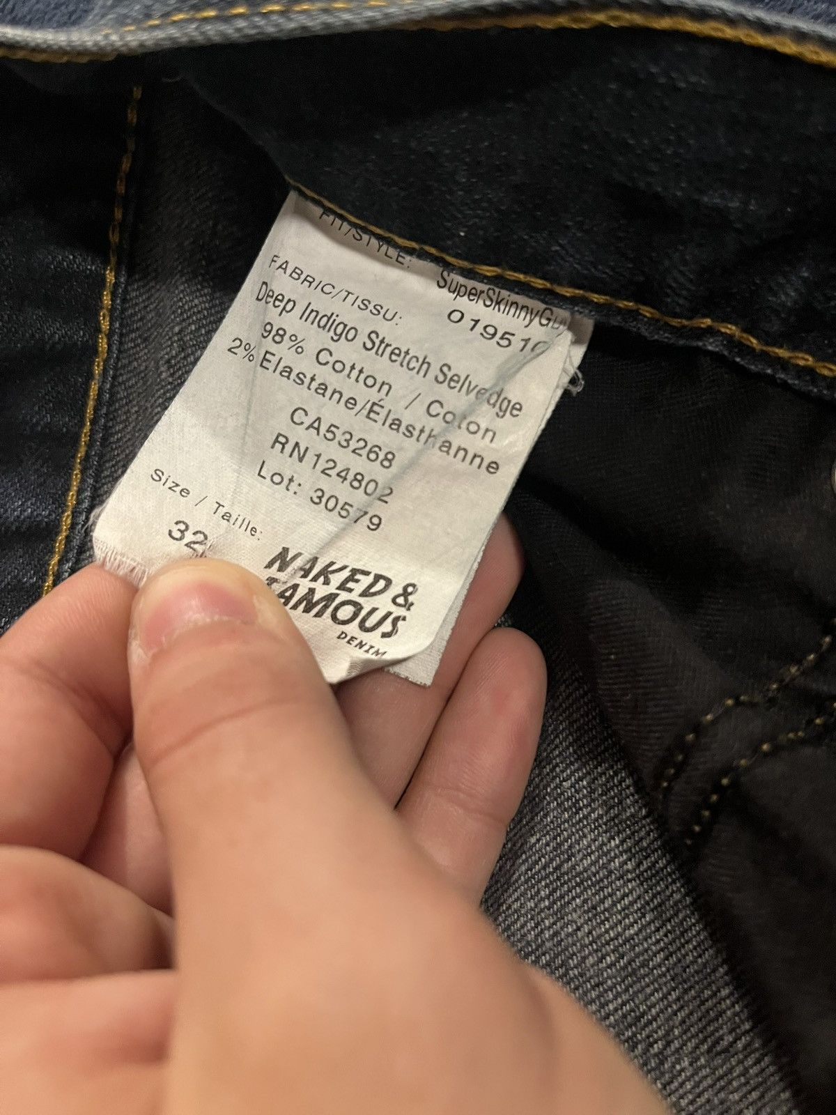 Naked & Famous Naked & Famous Selvedge Denim Jeans 32/28 Size US 32 / EU 48 - 7 Thumbnail