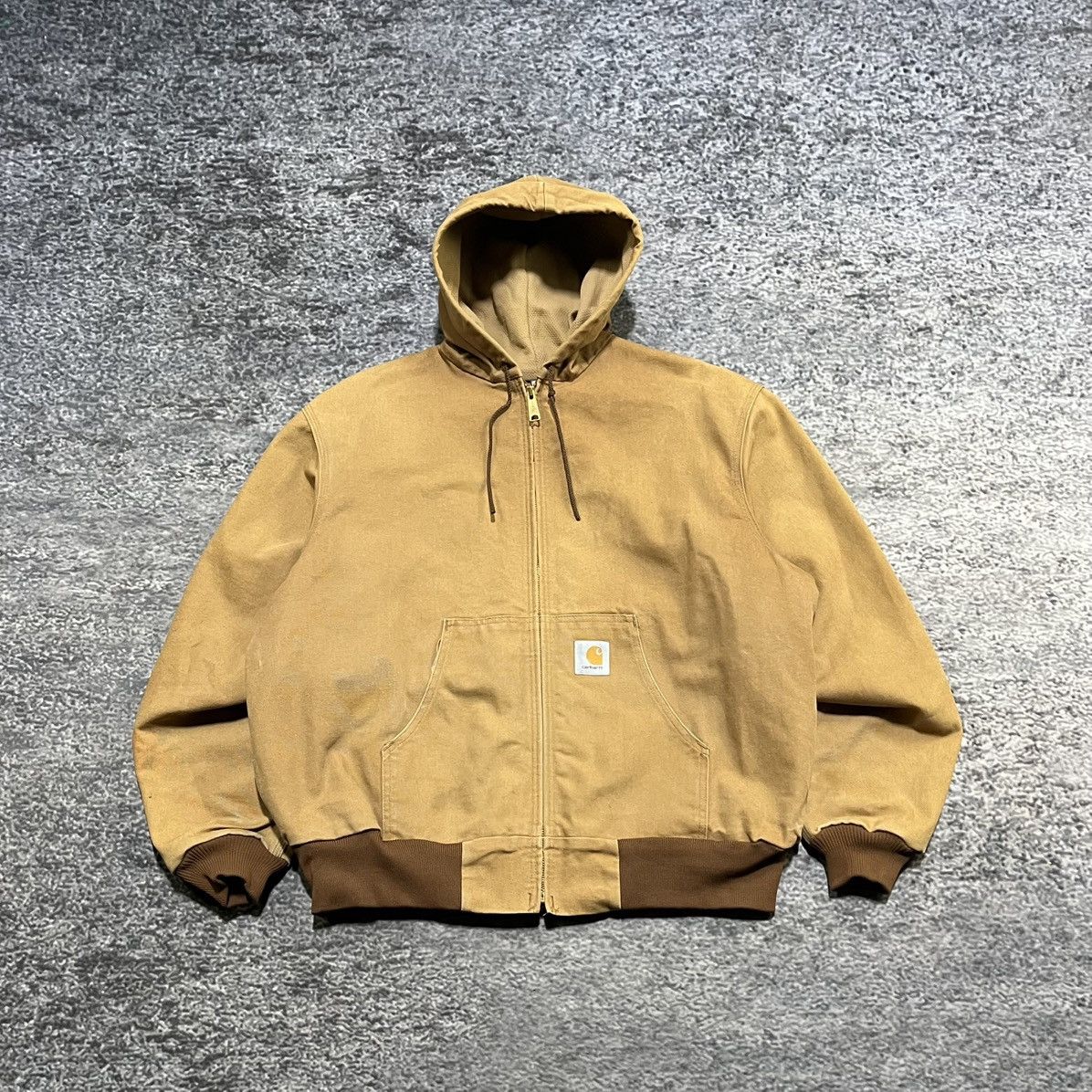 Carhartt VINTAGE 90s CARHARTT TAN BROWN WORKWEAR HOODED JACKET SZ XL Size US XL / EU 56 / 4 - 1 Thumbnail