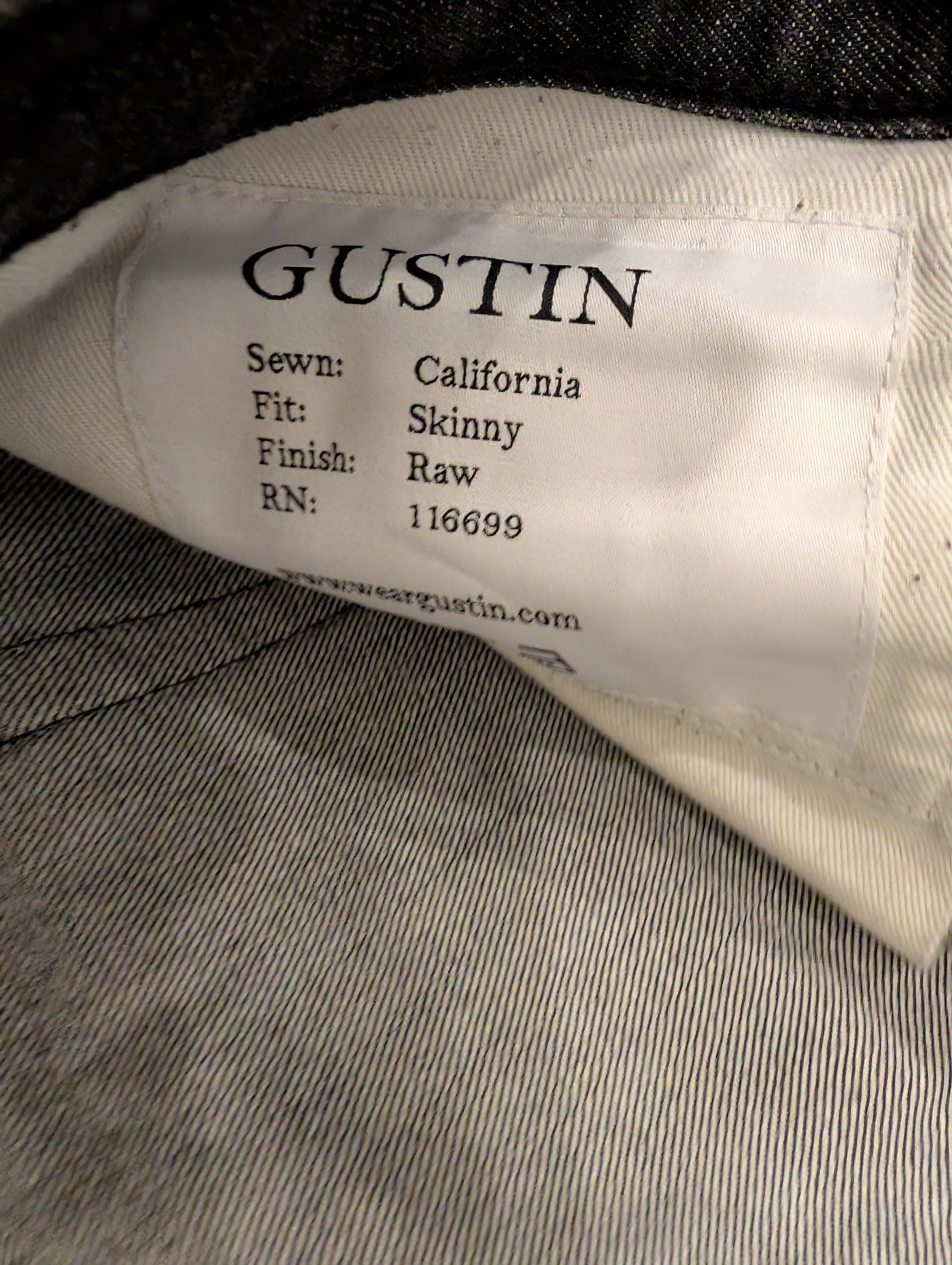 Gustin Gustin Raw Selvedge Denim Jeans Made in USA Size US 34 / EU 50 - 4 Thumbnail