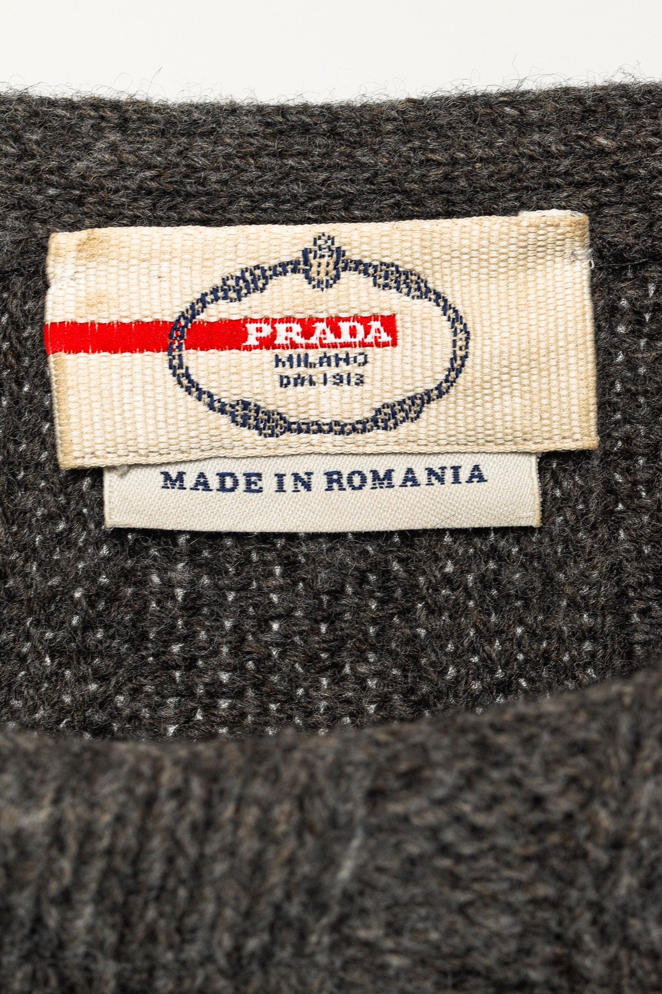 Prada Prada Grey Cable-Knit Raglan Sweater Size S / US 4 / IT 40 - 4 Thumbnail