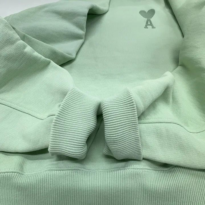 AMI AMIPARIS SS22 Mint Green Heart Logo Sweatshirt -2507 Size US S / EU 44-46 / 1 - 6 Thumbnail