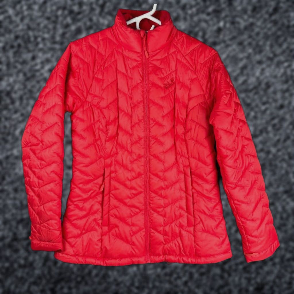 Jack Wolfskin Jack Wolfskin Jacket Women's Medium Red Puffer Down Zip Maxloft QMC Size M / US 6-8 / IT 42-44 - 1 Thumbnail
