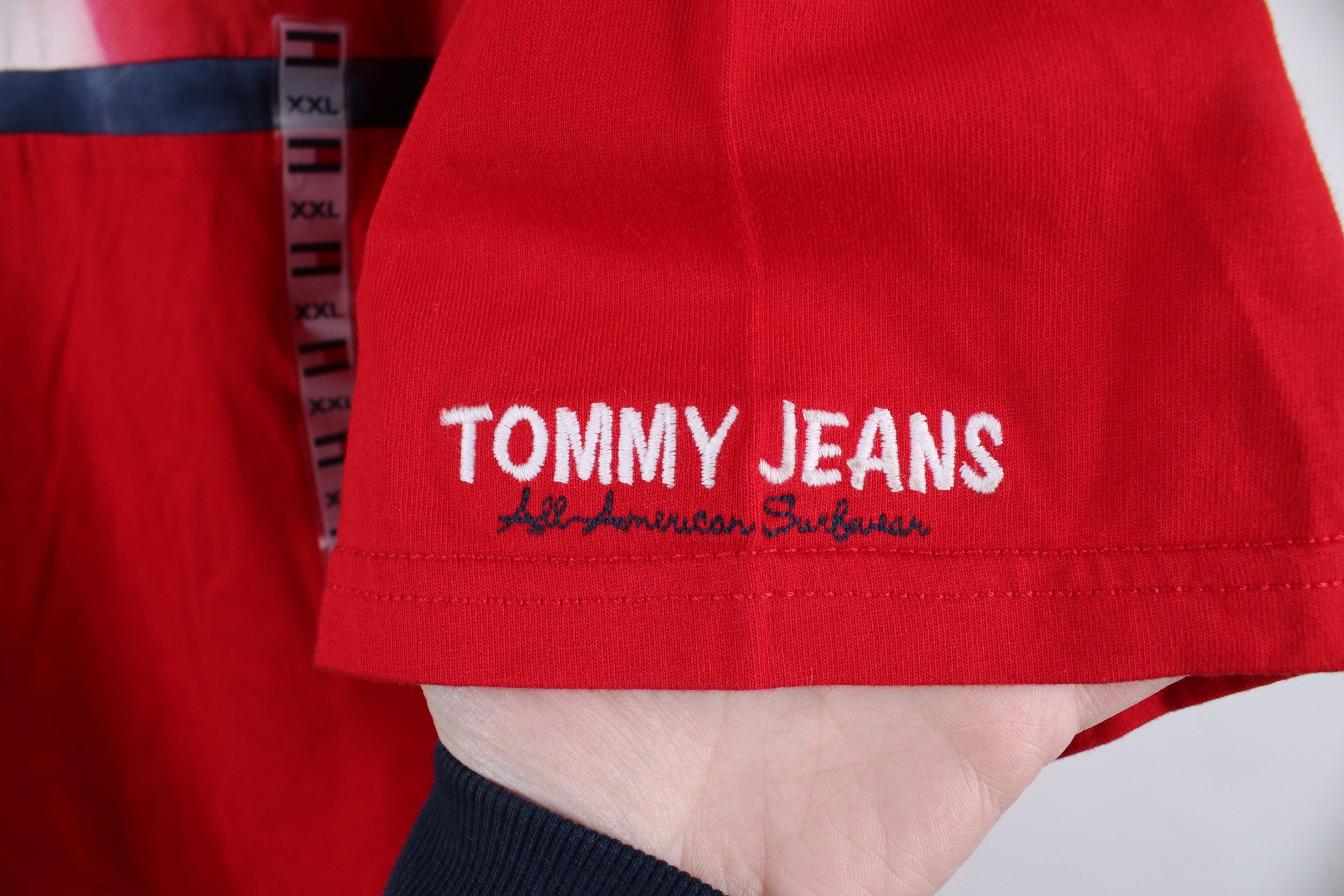 Tommy Hilfiger × Vintage Deadstock Vintage 90s Tommy Hilfiger Surfing Out T-Shirt Red Size US XXL / EU 58 / 5 - 4 Thumbnail