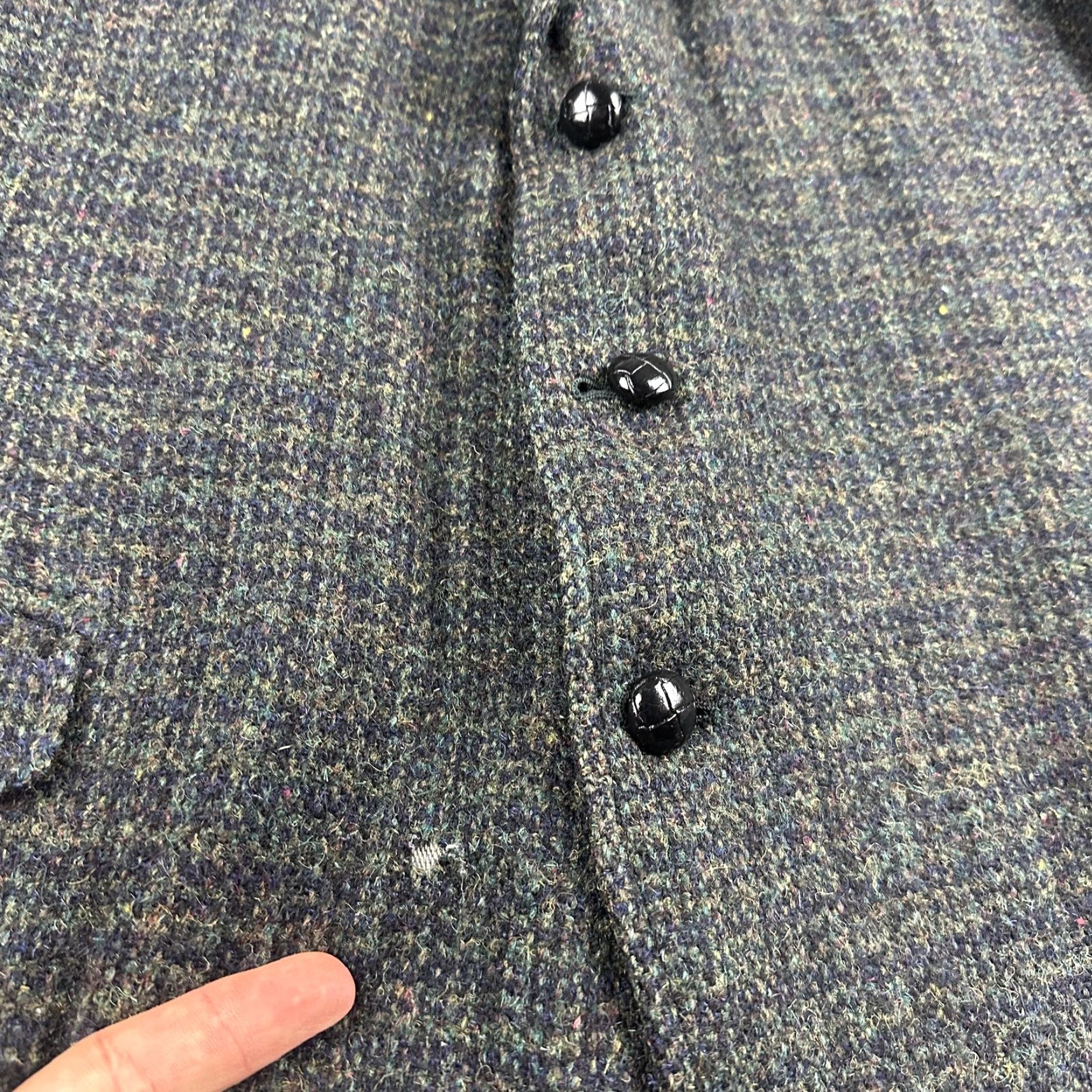 Harris Tweed VINTAGE Harris Tweed John Collier Blazer Mens 42R Green Tweed Sport Coat READ Size 42R - 2 Thumbnail