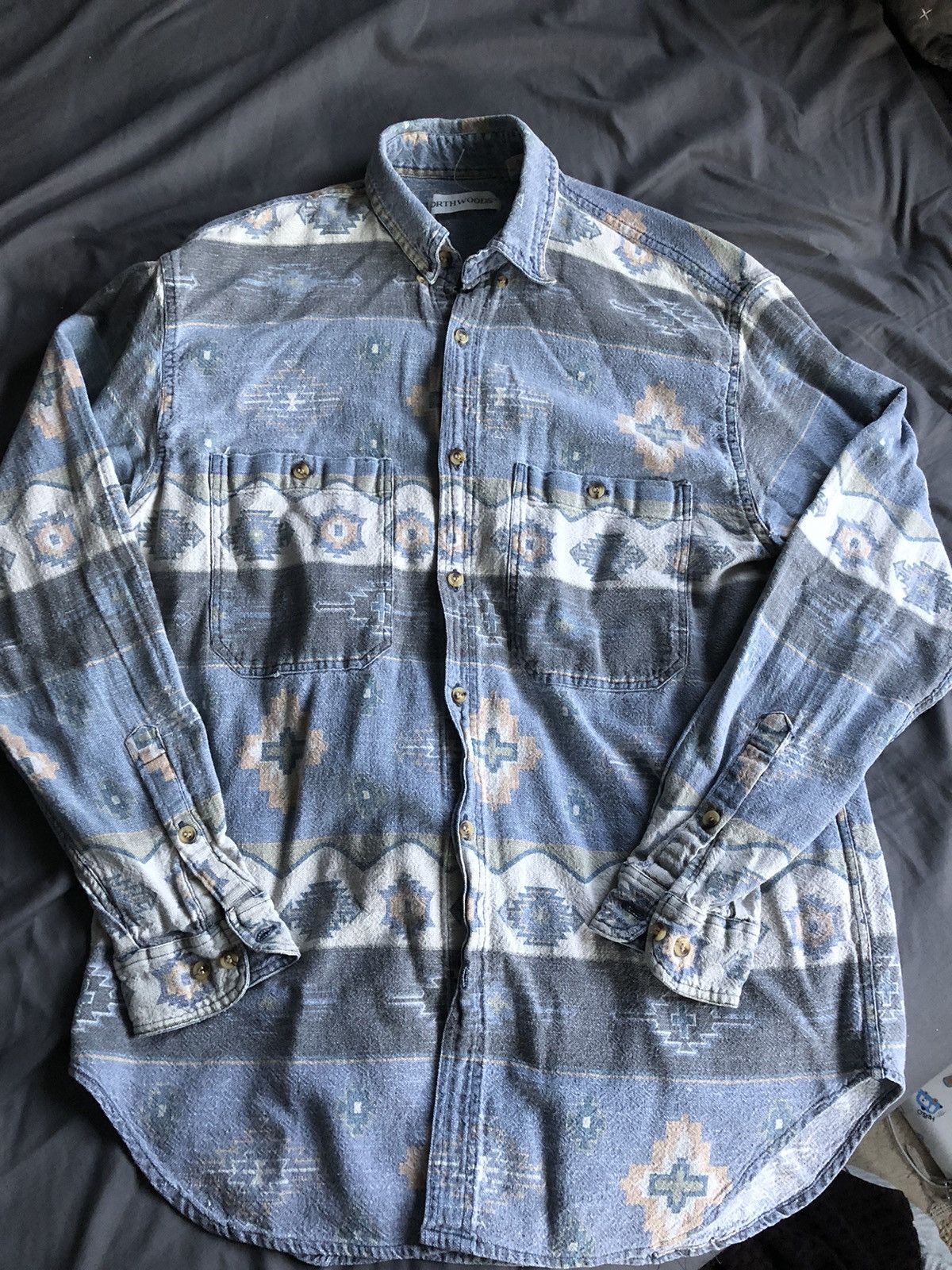 Vintage VINTAGE NORTHWOODS AZTEC SOFT WASH BUTTON UP Size US M / EU 48-50 / 2 - 2 Thumbnail