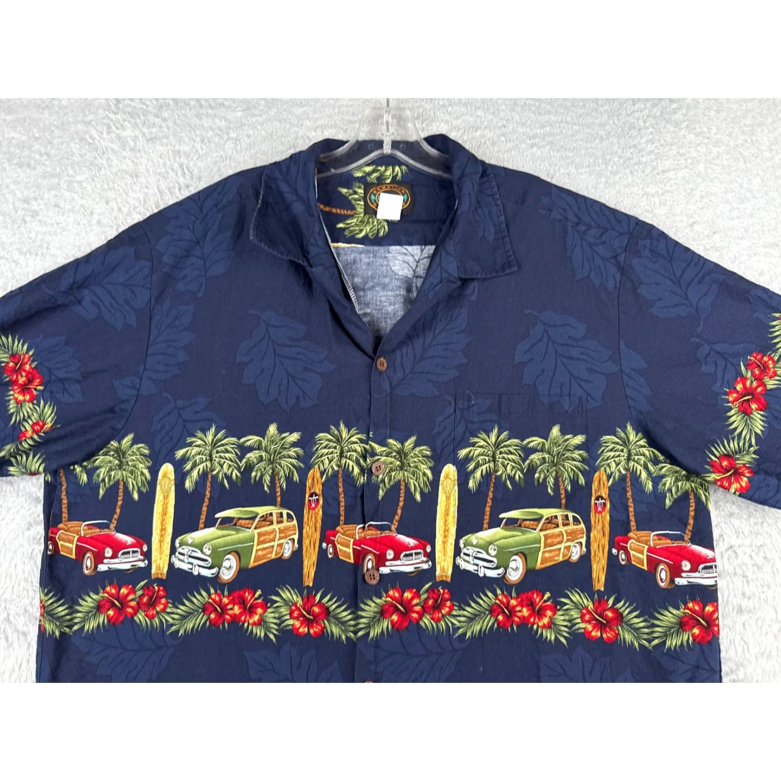 Vintage VINTAGE Hawaiian Reserve Collection Shirt Adult 2XL XXL Blue Floral Hawaii Luau Resort Garden Party/Cocktail Wedding Men Mens Size US XXL / EU 58 / 5 - 4 Thumbnail