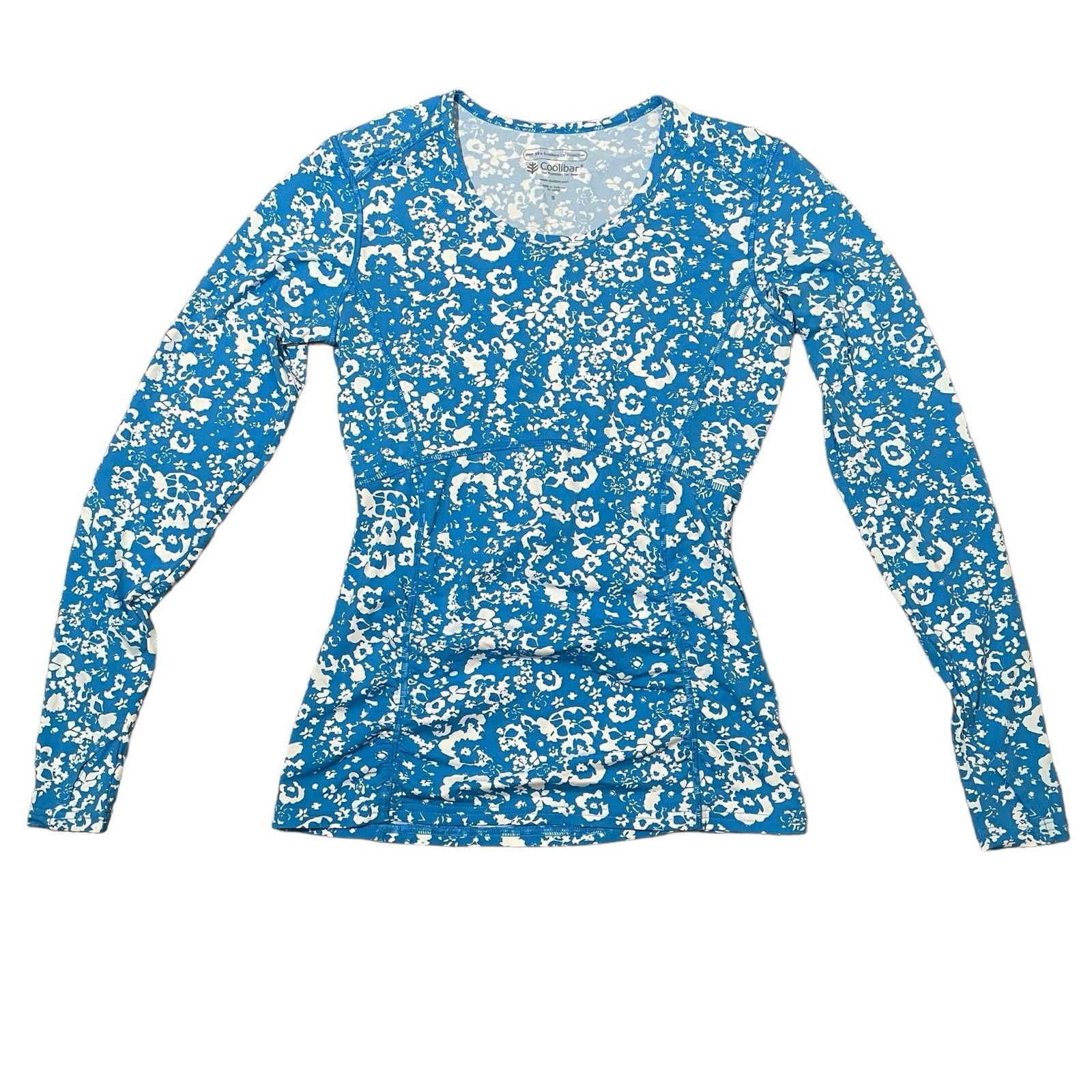 Other Coolibar Wavecrest Ruched Rash Guard Top UV Protection Small Size S / US 4 / IT 40 - 1 Thumbnail