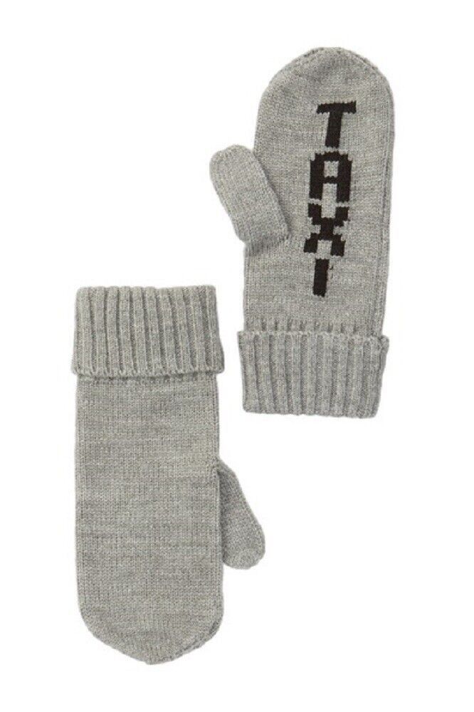 Kate Spade KATE SPADE New York TAXI Knit Mittens Grey One Size Size ONE SIZE - 1 Thumbnail