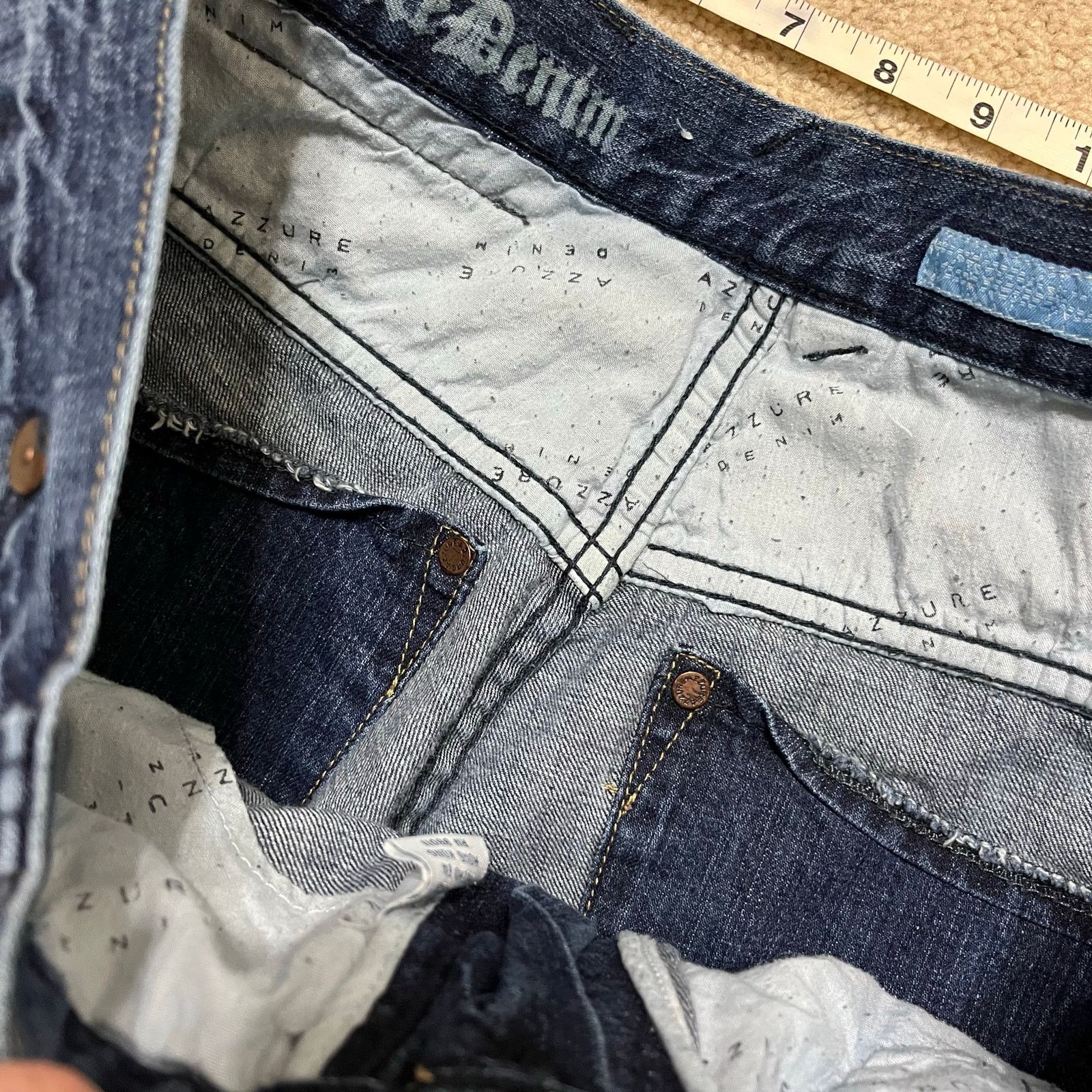 Other Azzure Y2K Baggy Skater Acid Washed Jean 31Wx31L Size US 31 - 5 Thumbnail