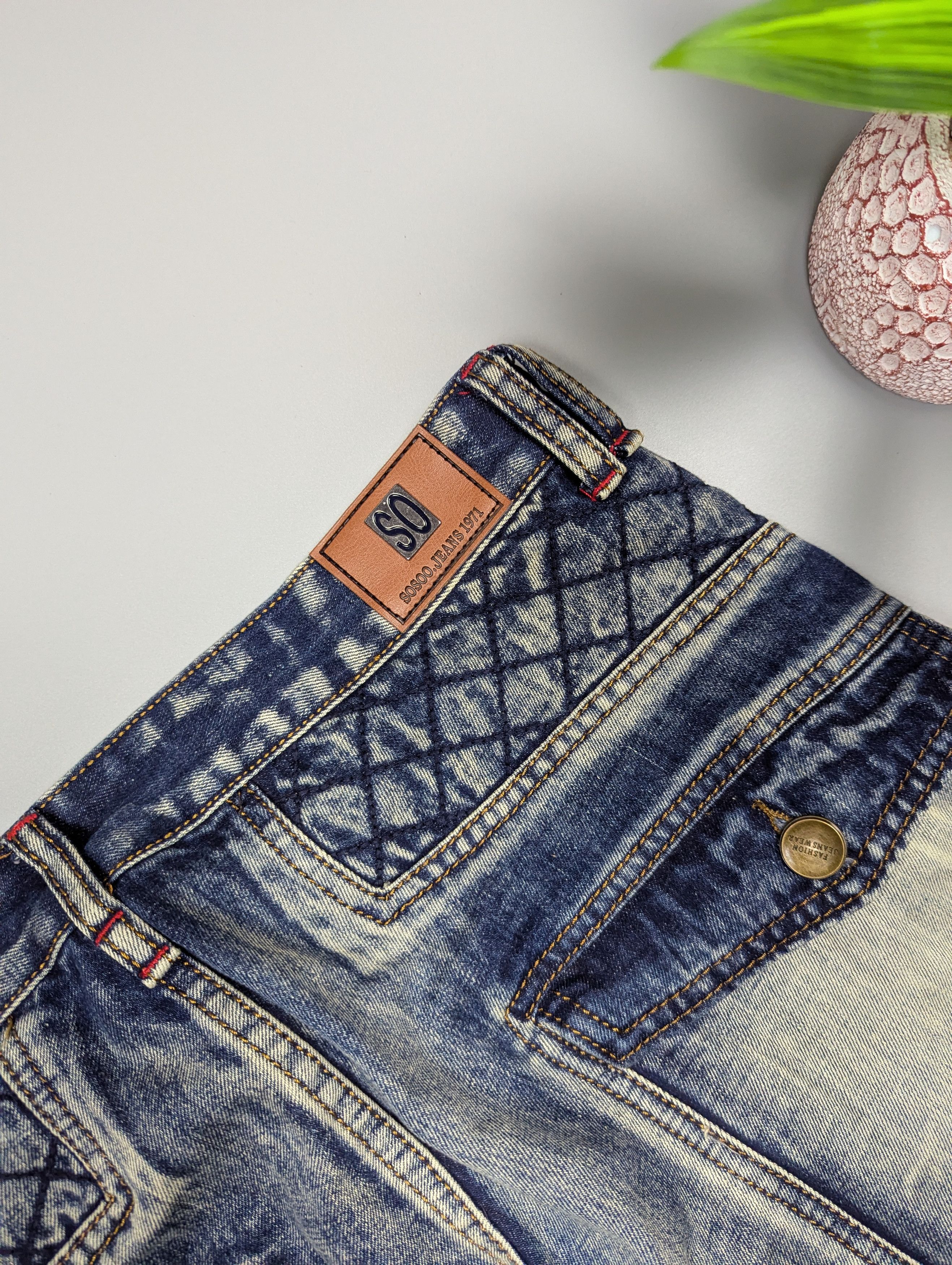 Japanese Brand × Vintage SOSOO Vintage 90s Y2K Distressed Dirty Japanese Brand Jeans Size US 31 - 11 Thumbnail