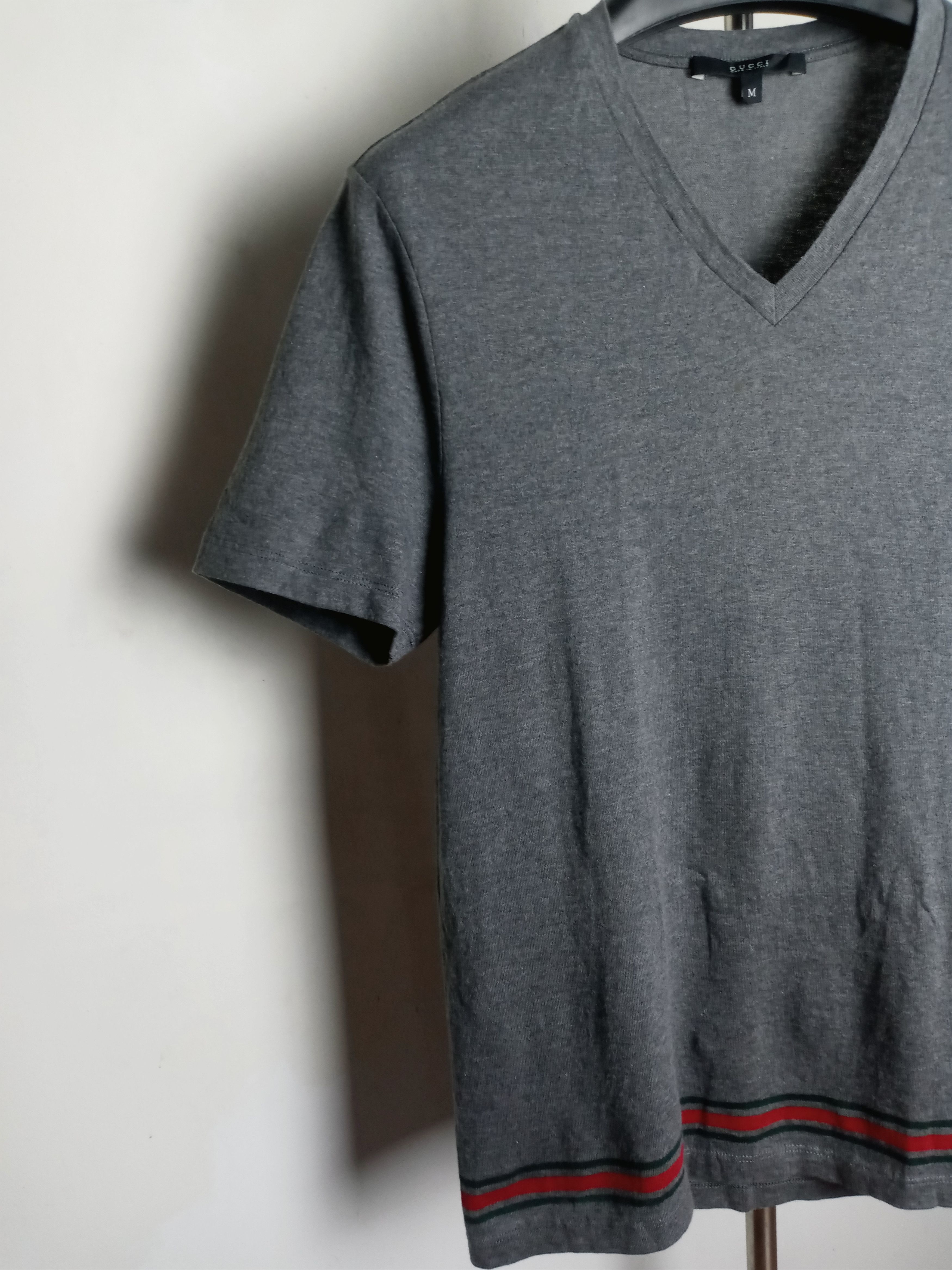 Gucci Gucci Grey Striped T shirt Size US M / EU 48-50 / 2 - 3 Thumbnail