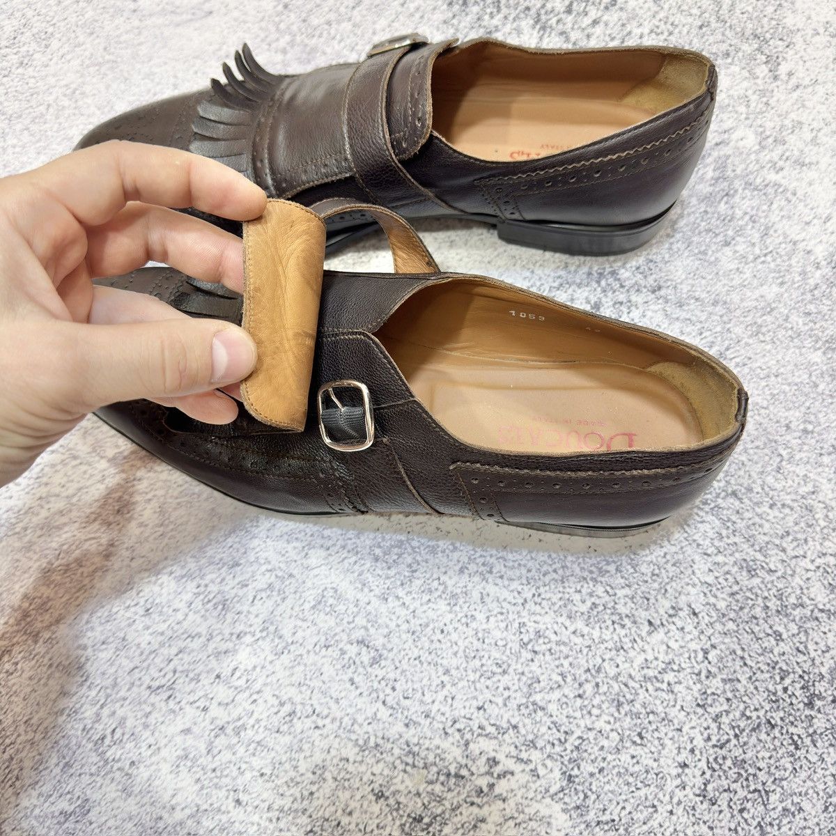 Doucal's × Handmade Doucal’s Italy Dark Brown Monk Shoes US9 UK8 EU42 27cm Size US 9 / EU 42 - 18 Thumbnail
