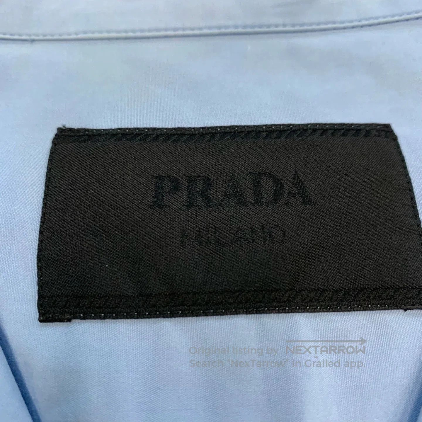 Prada Prada Blue Rose Print Short Sleeve Shirt. Size US L / EU 52-54 / 3 - 6 Thumbnail