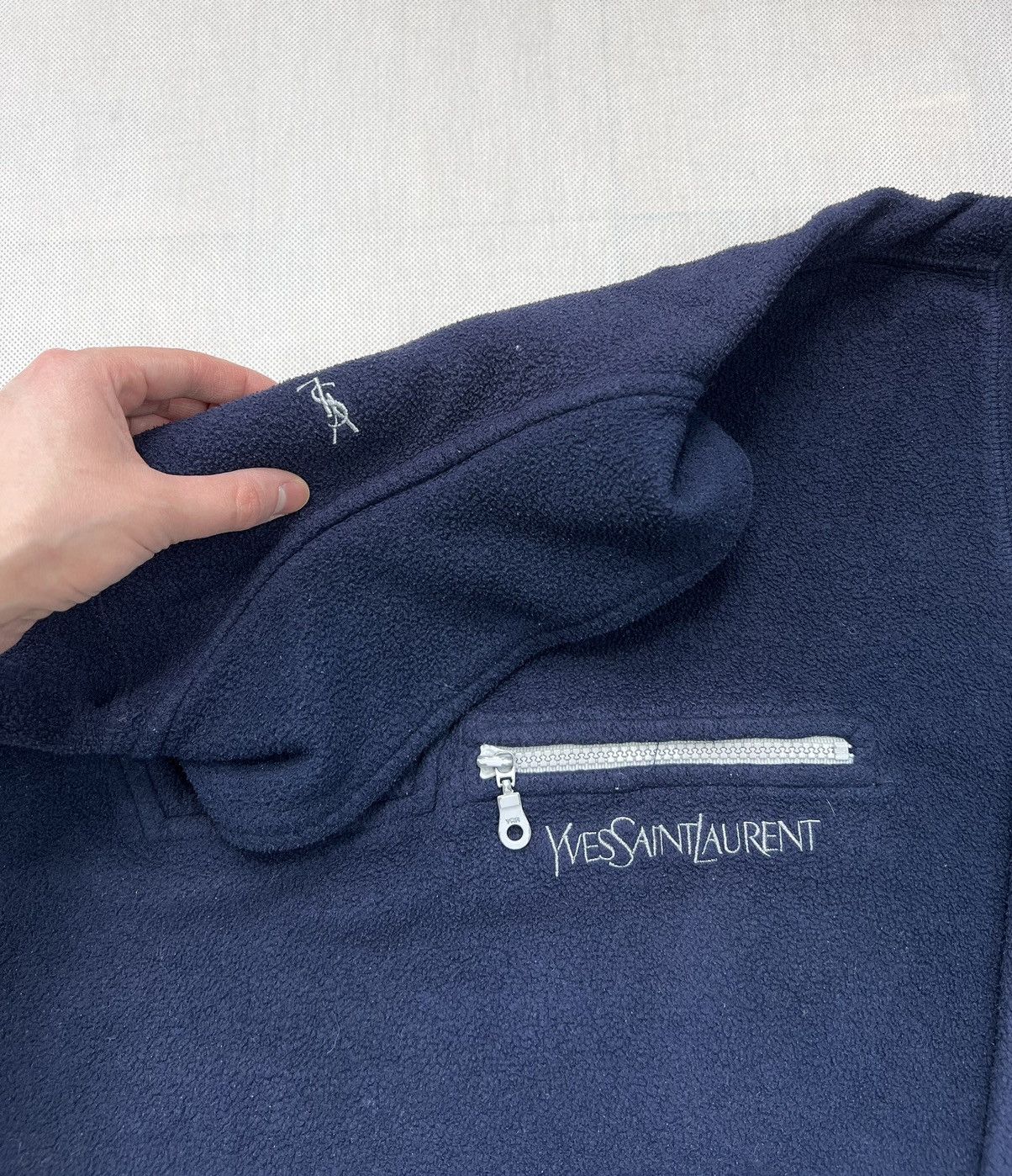 Vintage Fleece Jacket Yves Saint Laurent Vintage 90’s Rare Size US XL / EU 56 / 4 - 3 Thumbnail