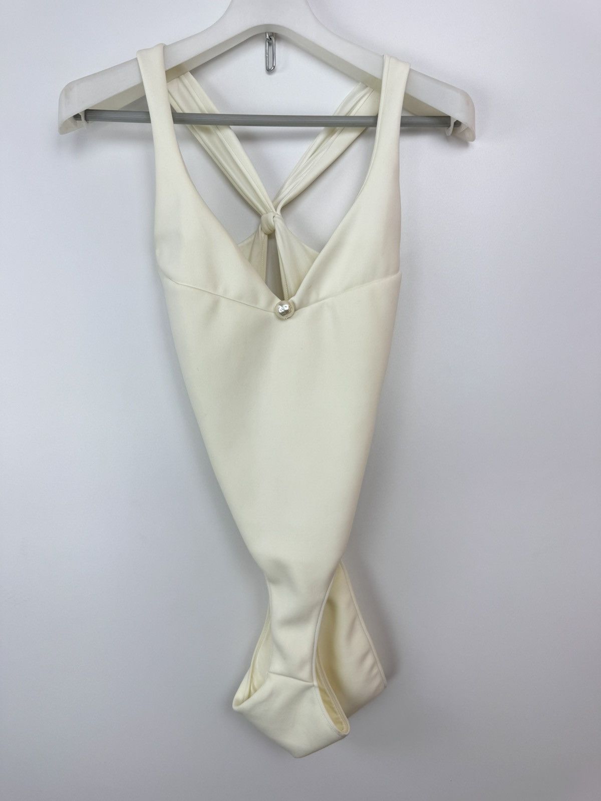 Chanel CHANEL 1 piece swimsuit White Swim Suit Rare Limited Size 28" / US 6 / IT 42 - 6 Thumbnail