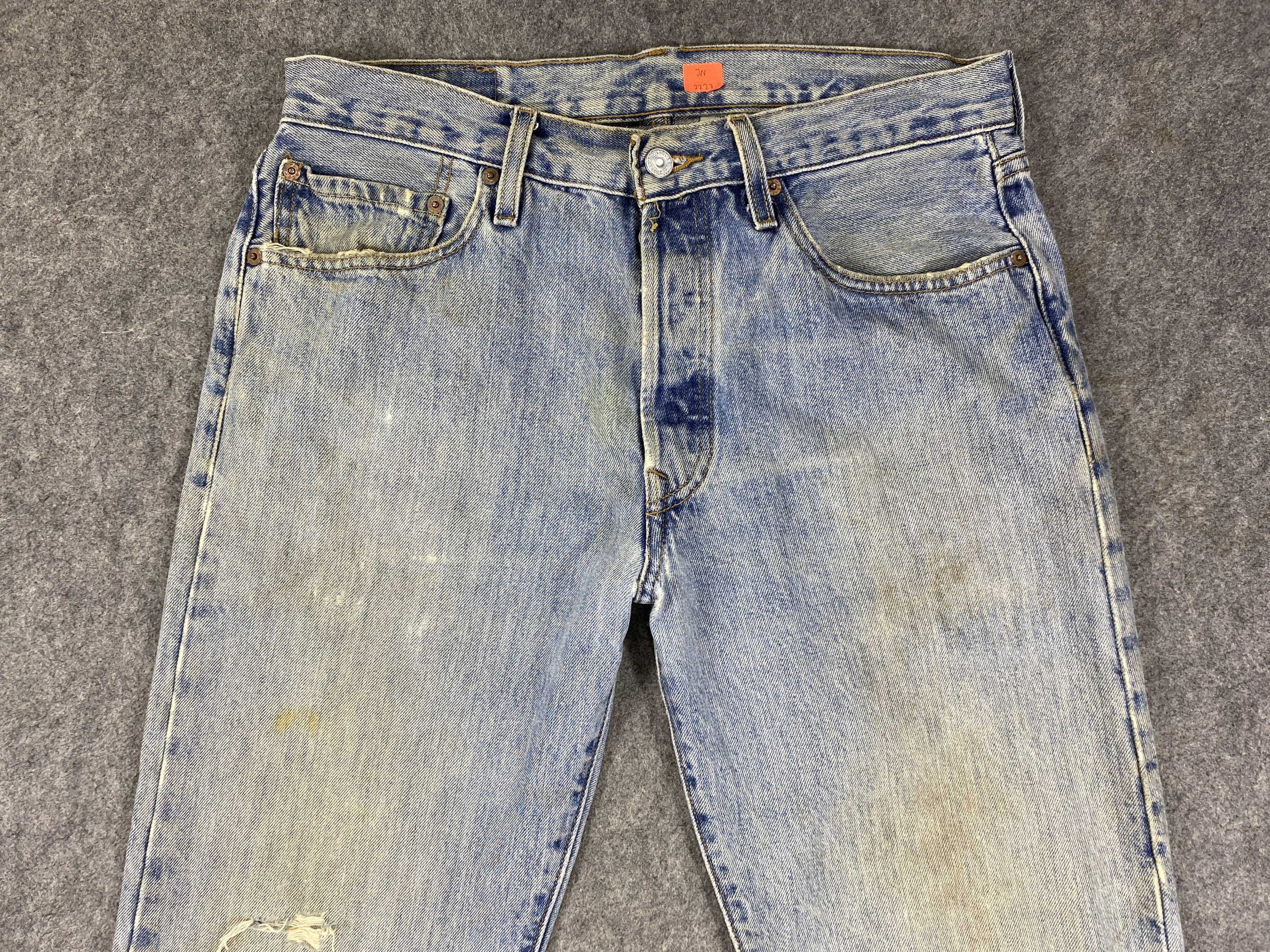 Japanese Brand Dirty Light Blue Vintage Levi's 501 32x29.5 Denim -JN2227 Size US 32 / EU 48 - 3 Thumbnail