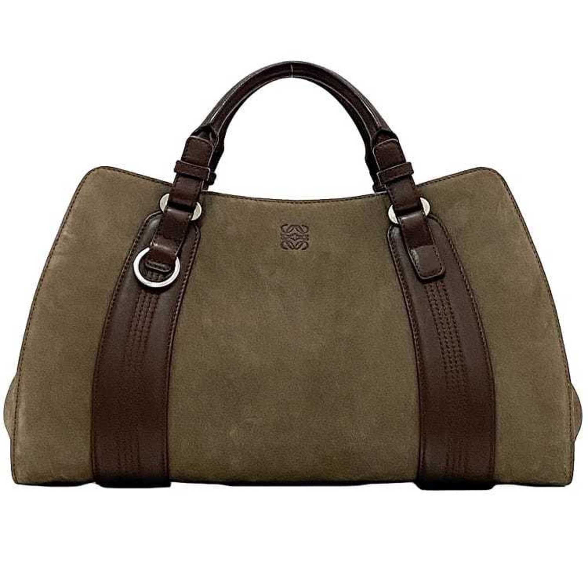 LOEWE Tote Bag ec-23408 Brown Anagram Suede Leather 060305 Handbag