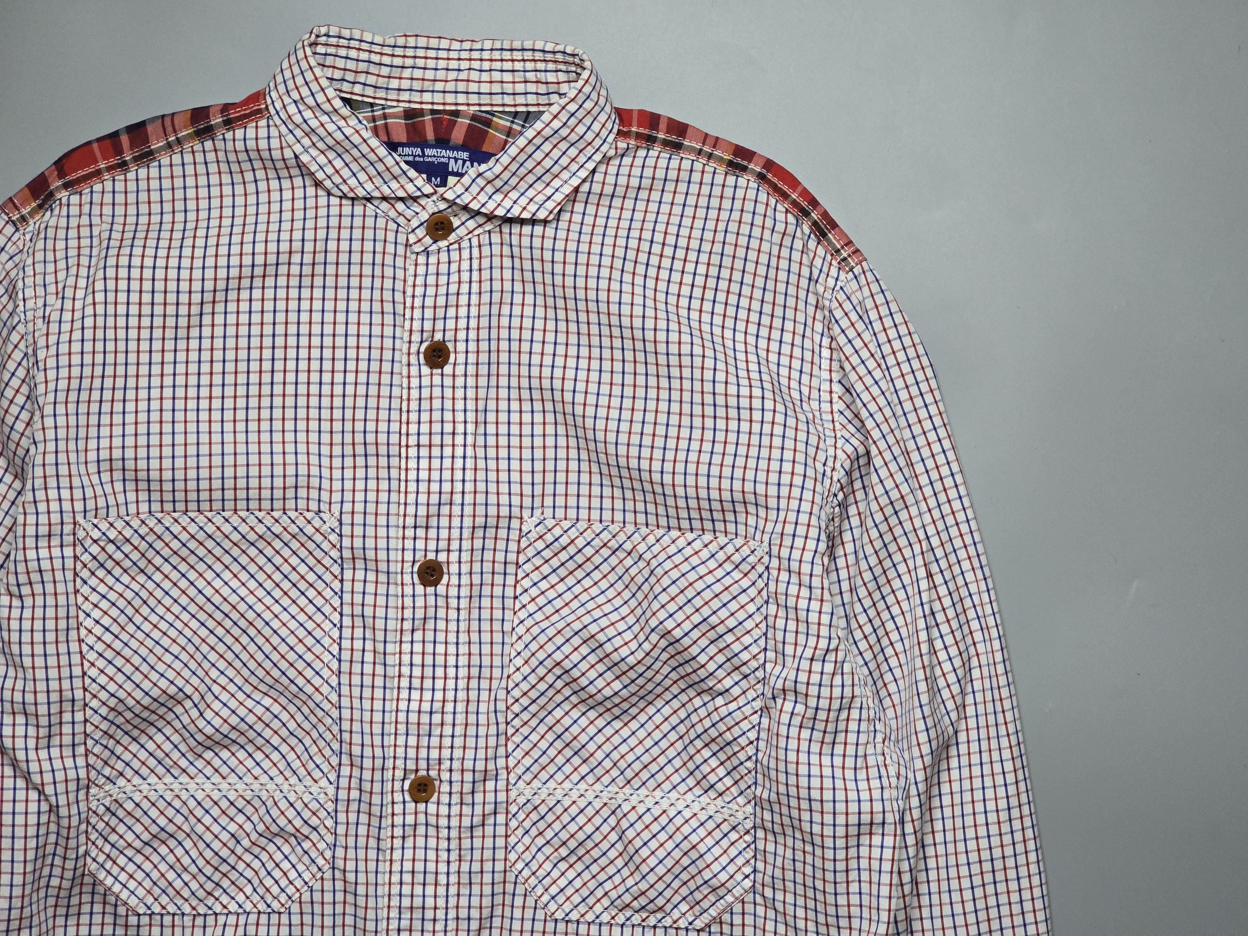 Comme des Garcons × Junya Watanabe Junya Watanabe CDG Man - FW11 Club Collar Mini Check Shirt Size US M / EU 48-50 / 2 - 3 Thumbnail