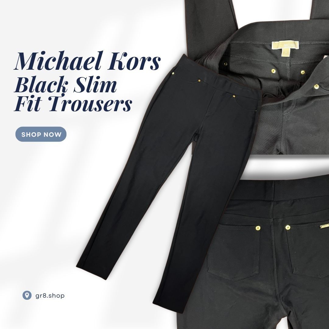 Michael Kors Michael Kors Black Slim Fit Trousers Men’s Pants Dress Slack Size 32" / US 10 / IT 46 - 1 Thumbnail