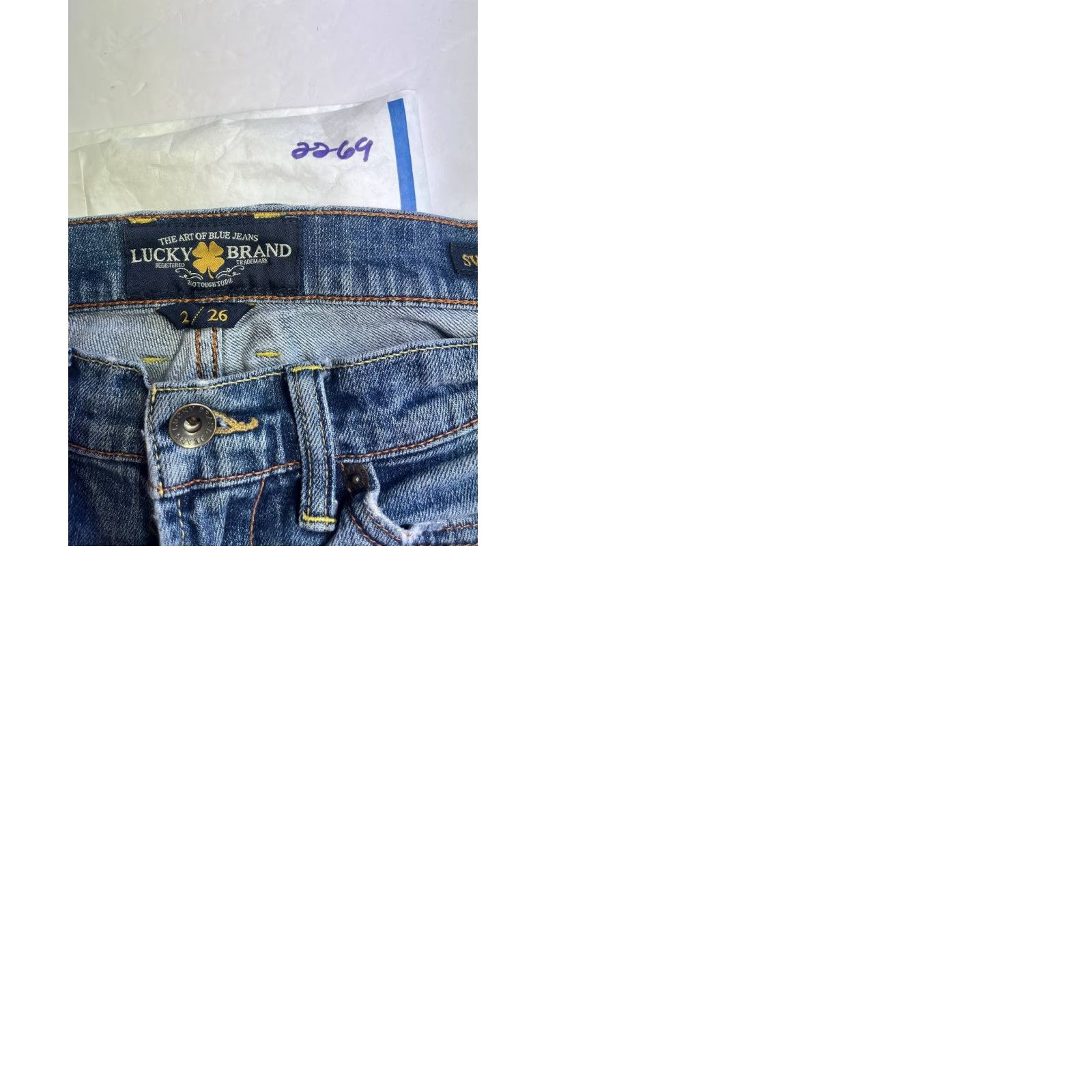 Lucky Brand Lucky Brand Jeans Shorts Bermuda Denim Womens 2/26 High Rise Cut Off 5-Pocket Blue Denim Classic Modern 2/26 Size 26" / US 2 / IT 38 - 10 Thumbnail