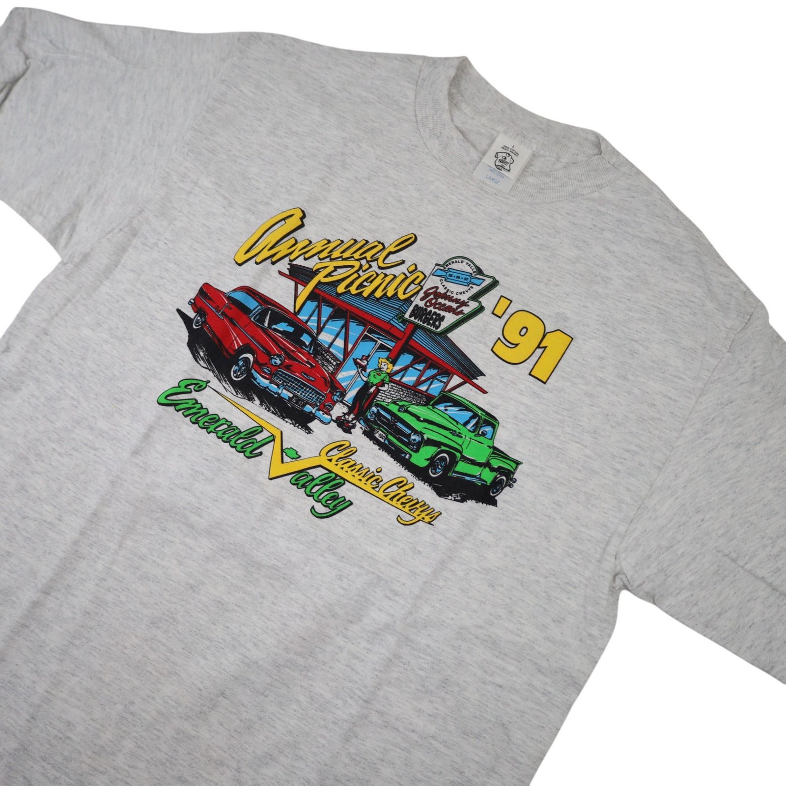 Vintage Vintage 1991 Classic Chevy Annual Picnic Graphic T Shirt Size US L / EU 52-54 / 3 - 2 Thumbnail